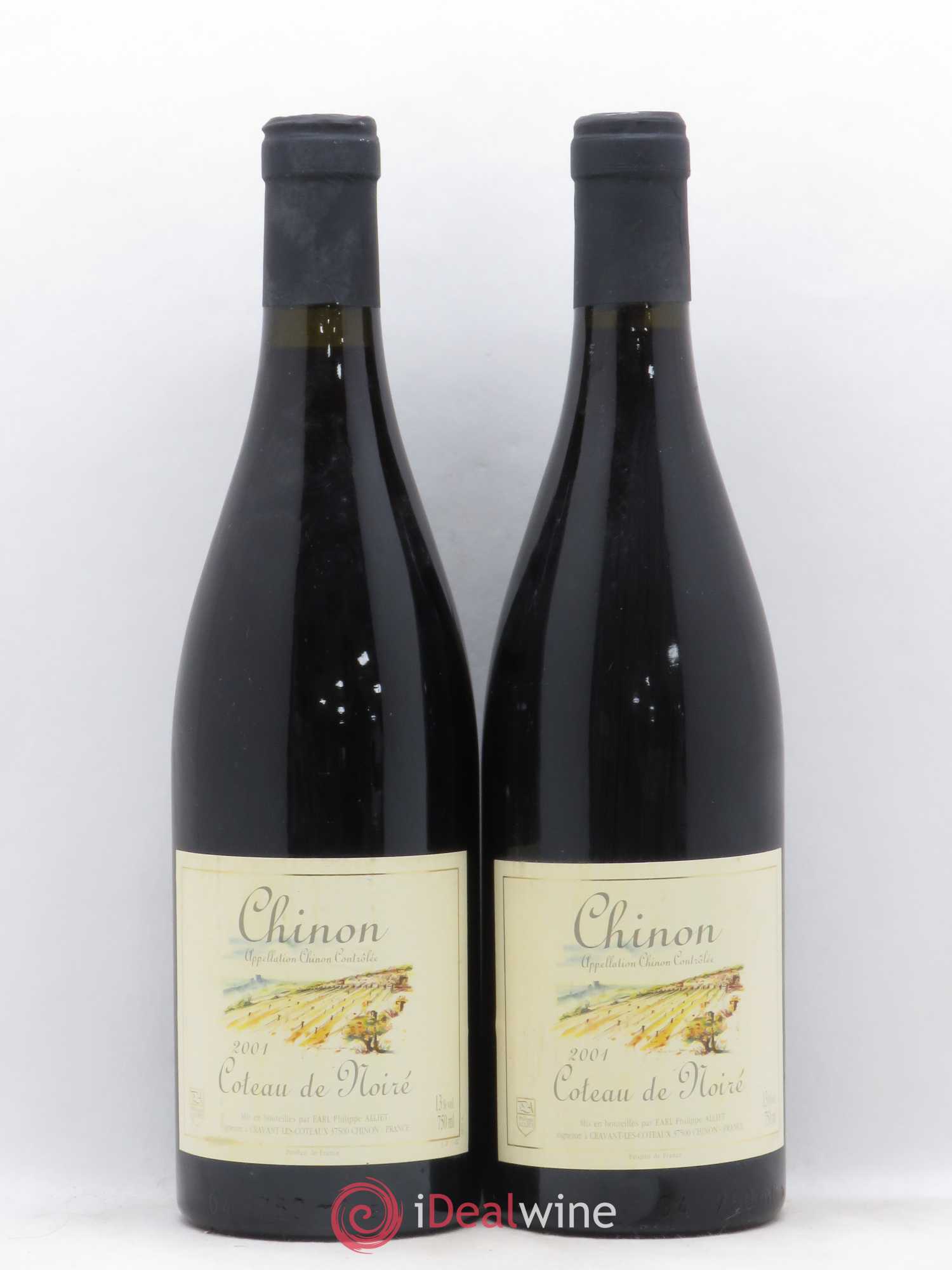 Chinon Coteau de Noiré Philippe Alliet 2001 - Lot de 2 bouteilles - 0