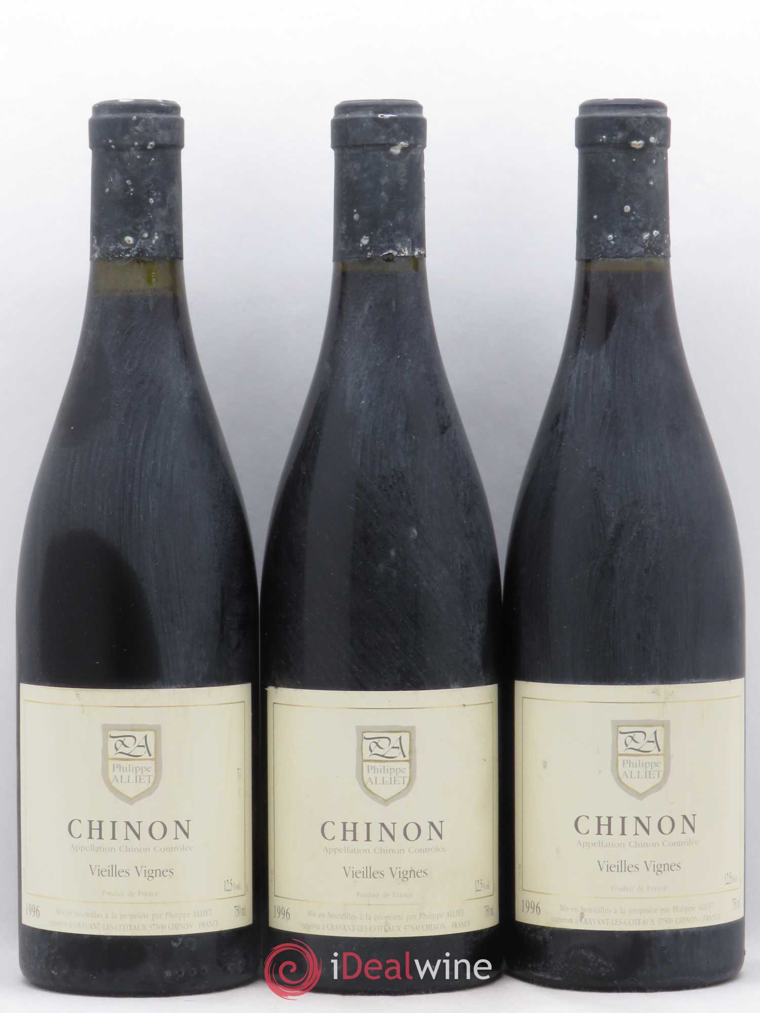 Chinon Vieilles Vignes Philippe Alliet 1996 - Lot de 3 bouteilles - 0