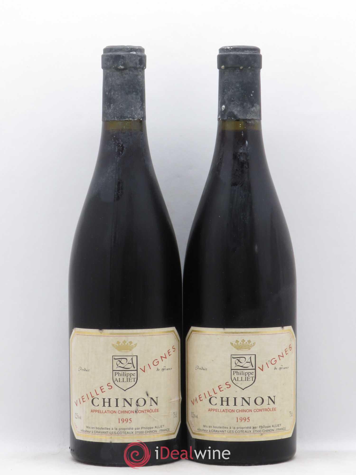 Chinon Vieilles Vignes Philippe Alliet 1995 - Lot de 2 bouteilles - 0