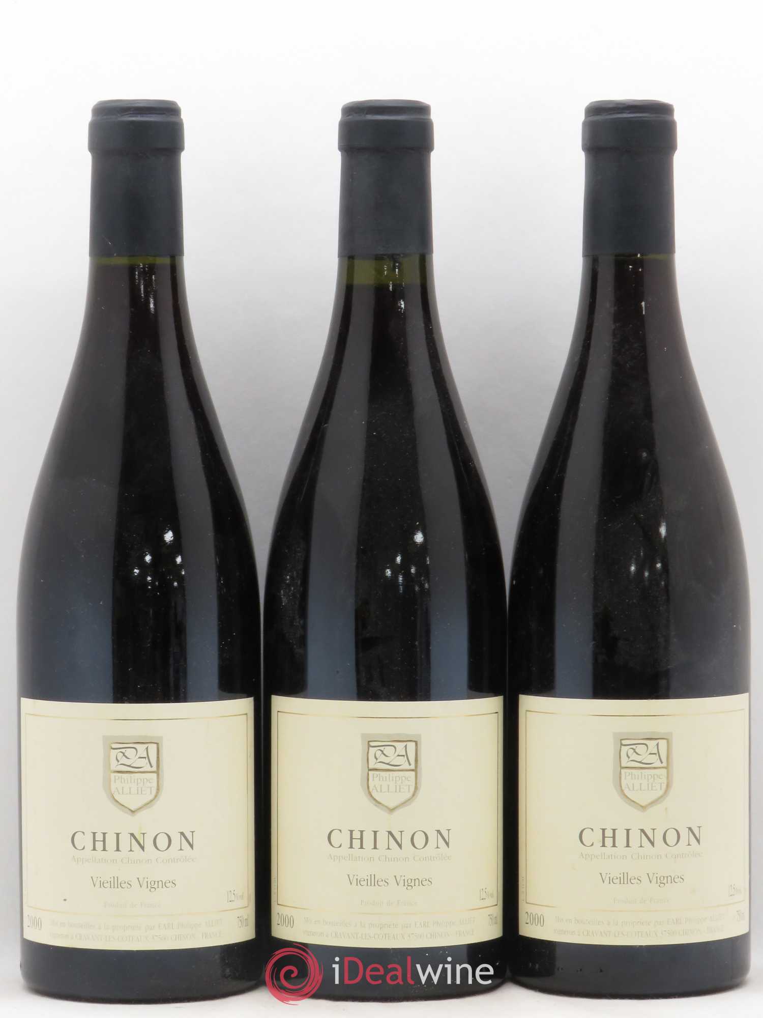 Chinon Vieilles Vignes Philippe Alliet 2000 - Lot de 3 bouteilles - 0