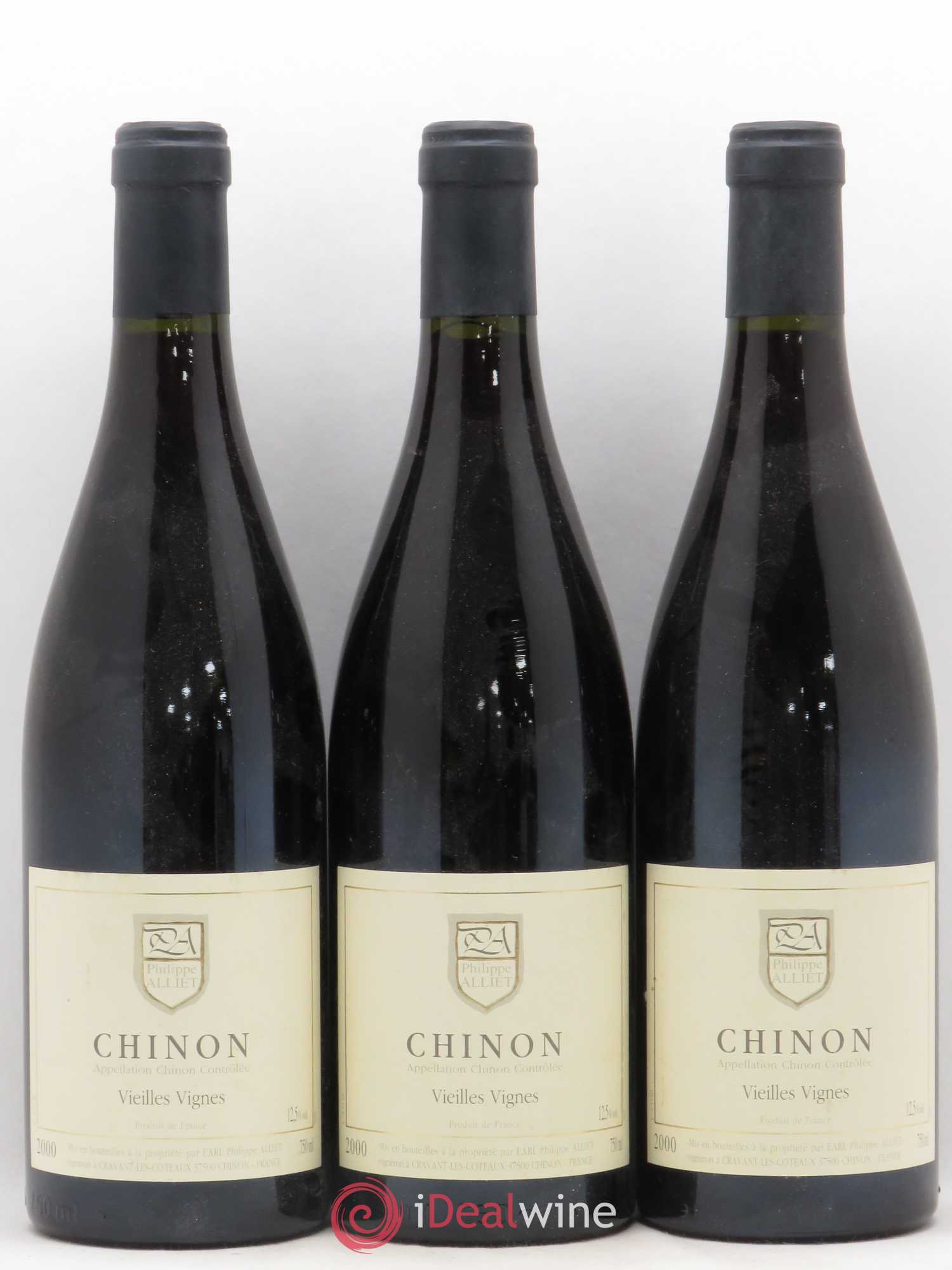Chinon Vieilles Vignes Philippe Alliet 2000 - Lot de 3 bouteilles - 0