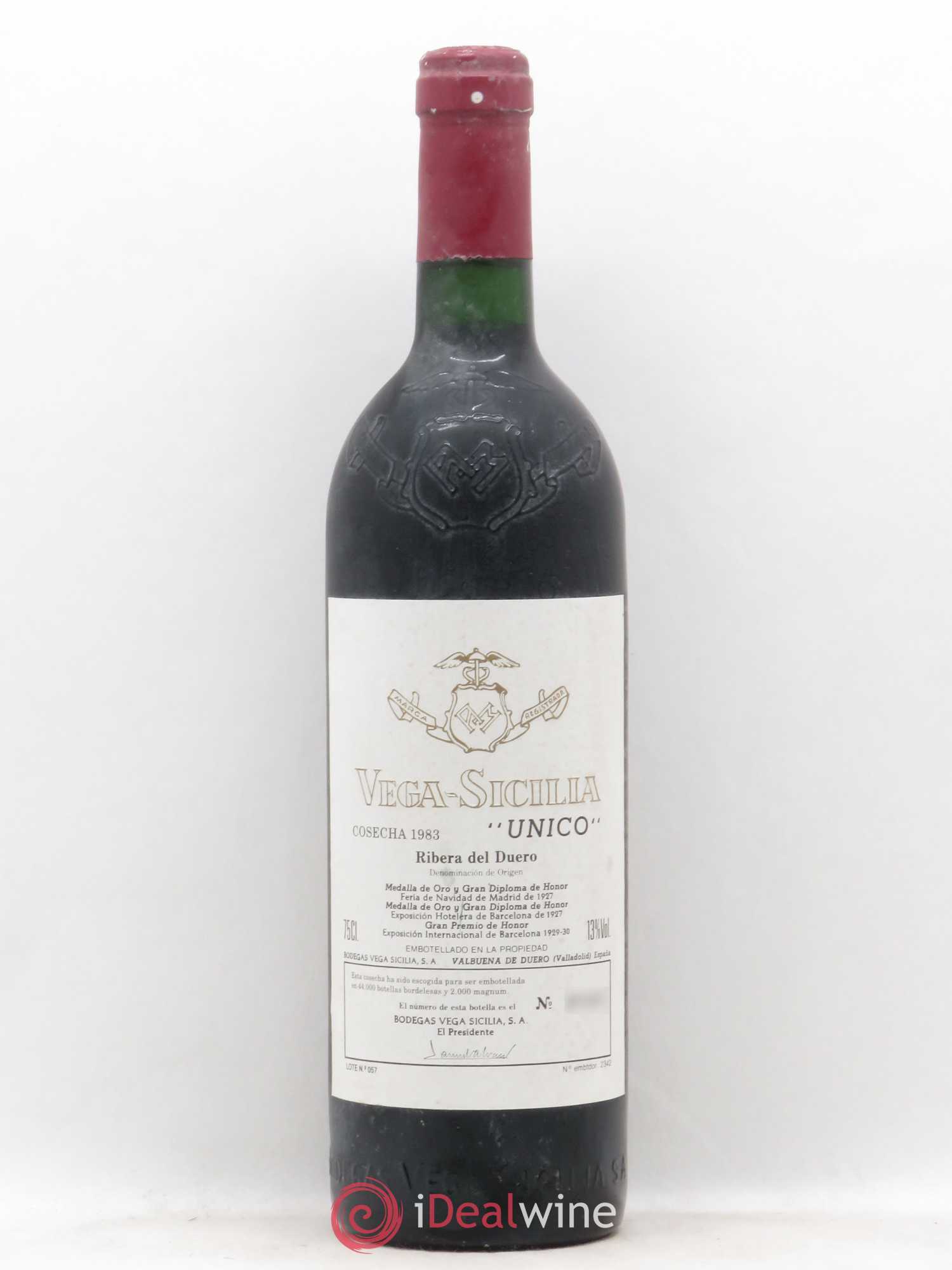 Ribera Del Duero DO Vega Sicilia Unico Famille Alvarez 1983 - Lot de 1 bouteille - 0