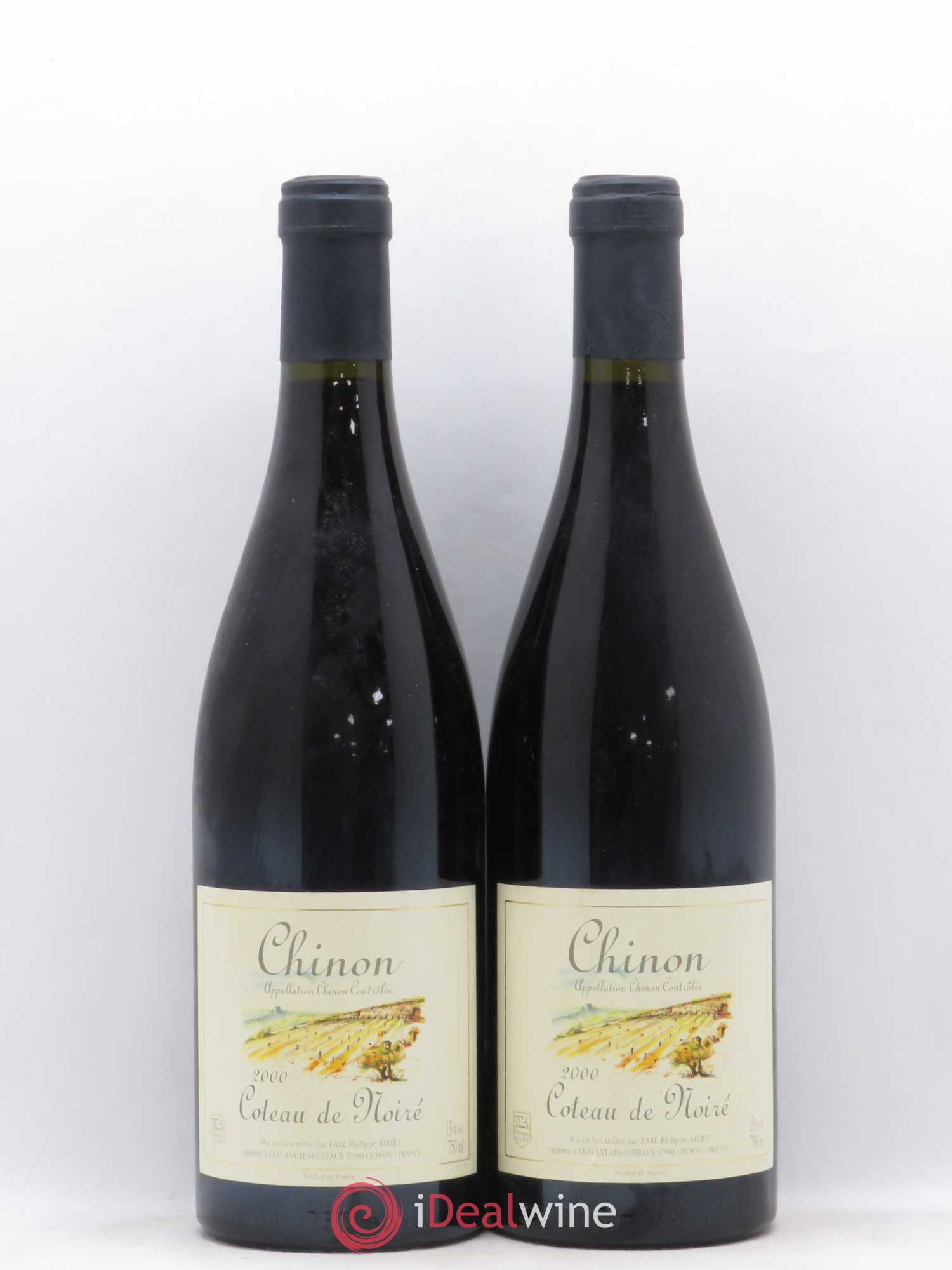 Chinon Coteau de Noiré Philippe Alliet 2000 - Lot de 2 bouteilles - 0