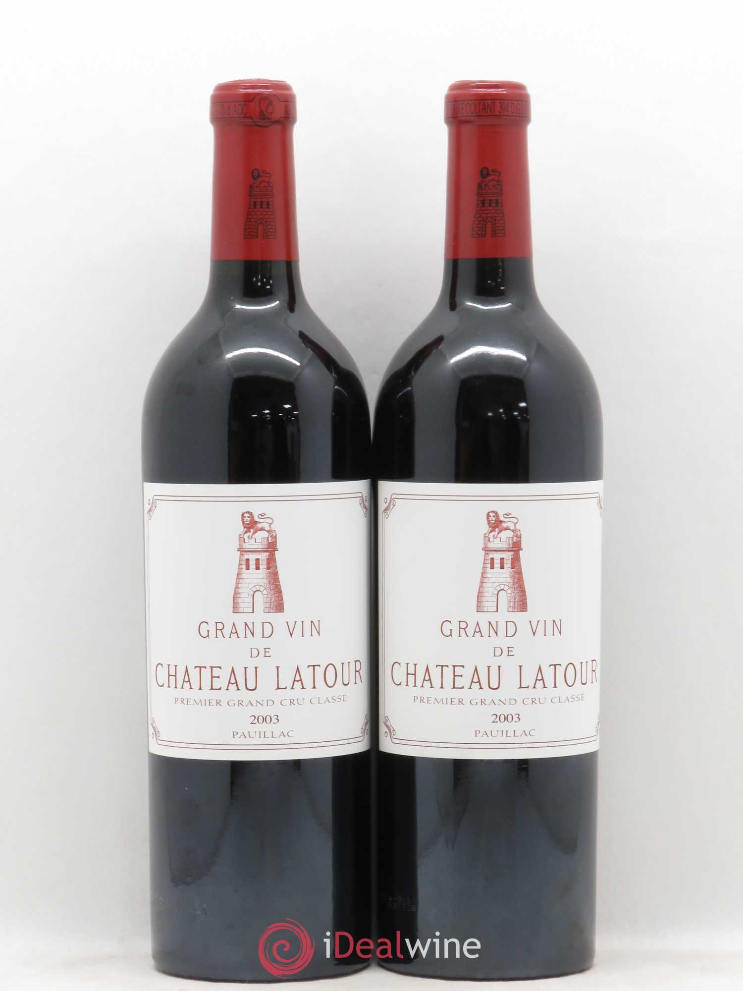 Château Latour 1er Grand Cru Classé 2003 - Lot de 2 bouteilles - 0