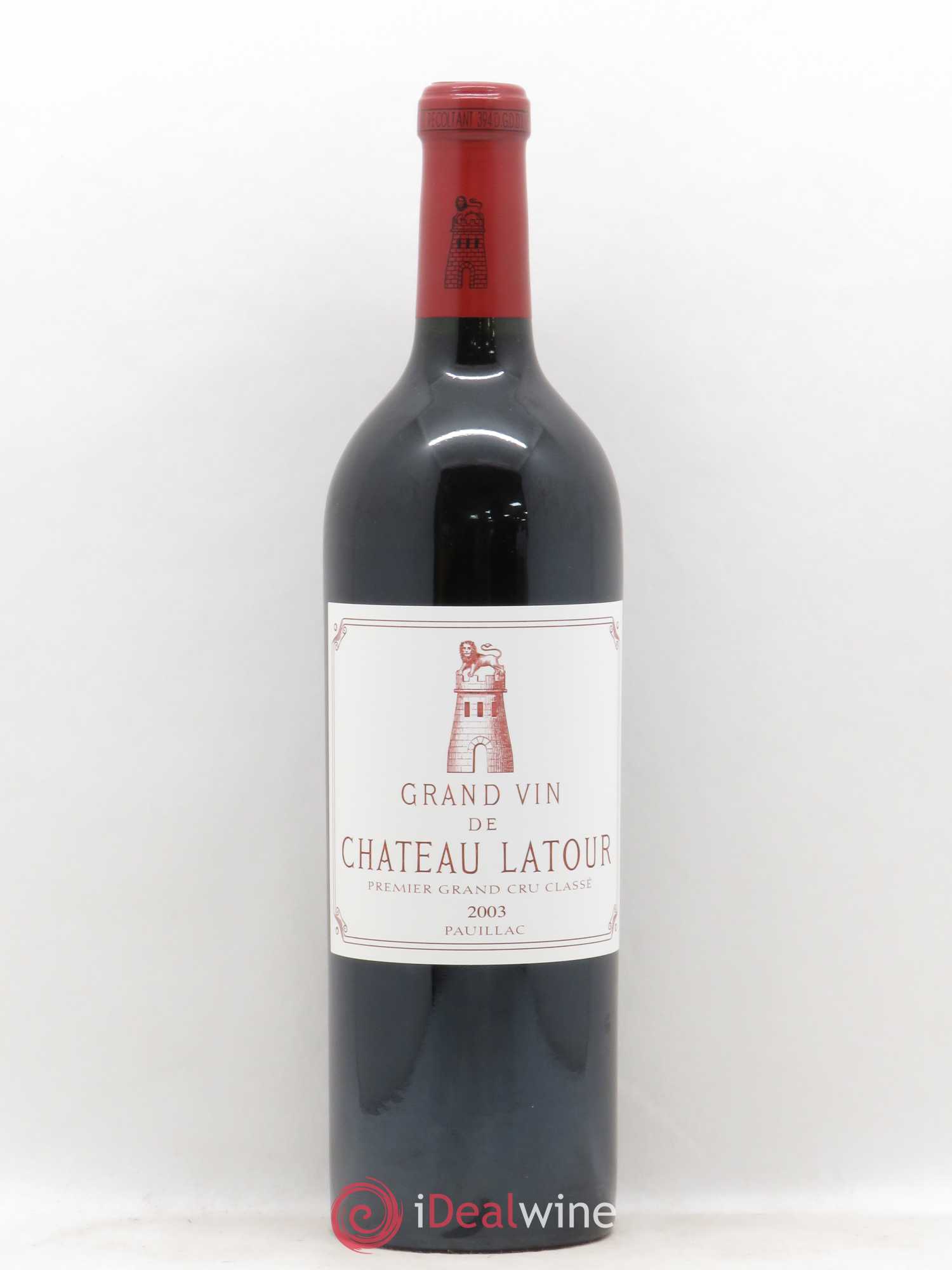 Château Latour 1er Grand Cru Classé 2003 - Lot de 1 bouteille - 0