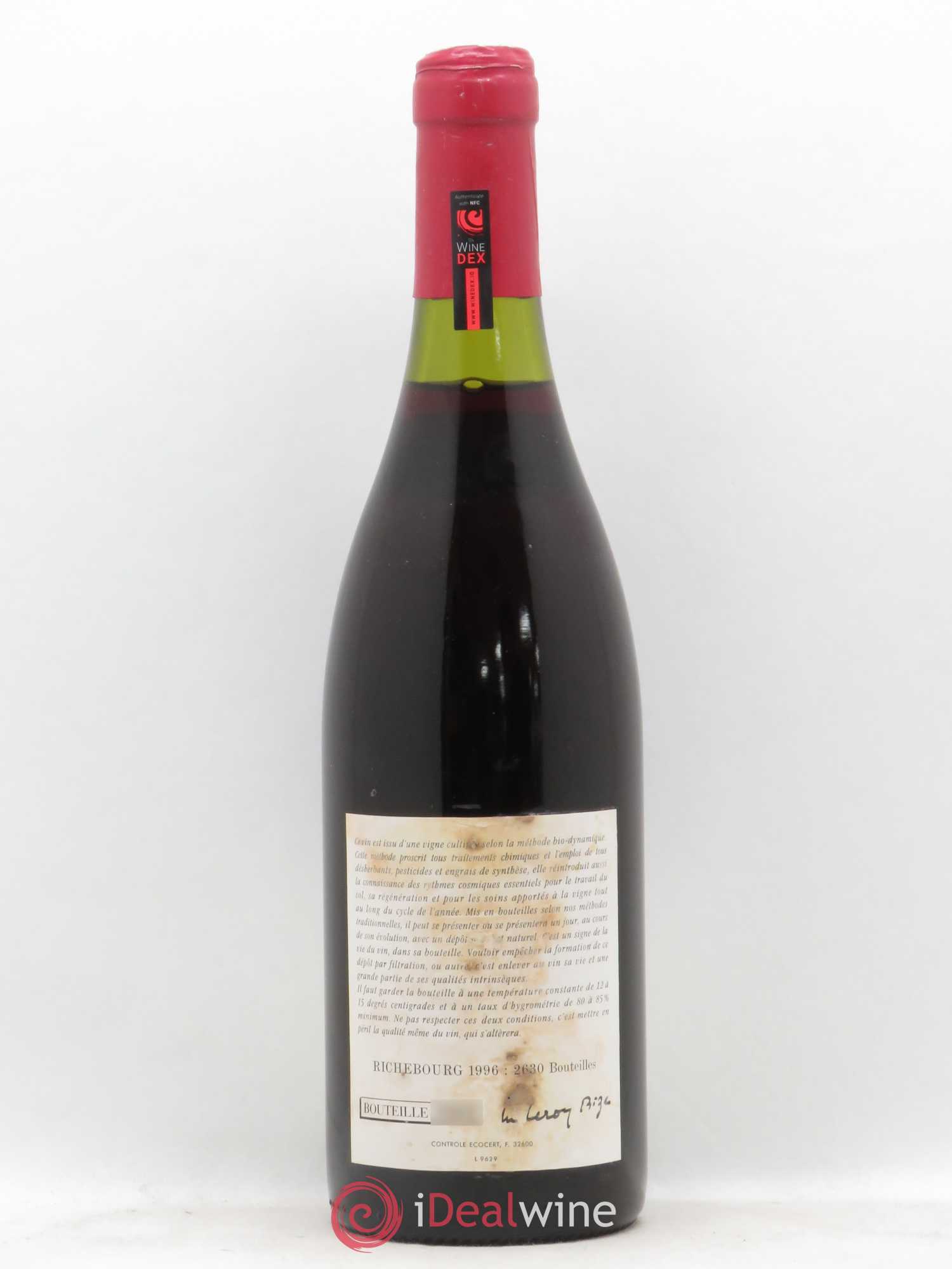 Richebourg Grand Cru Leroy (Domaine) 1996 - Lot de 1 bouteille - 1