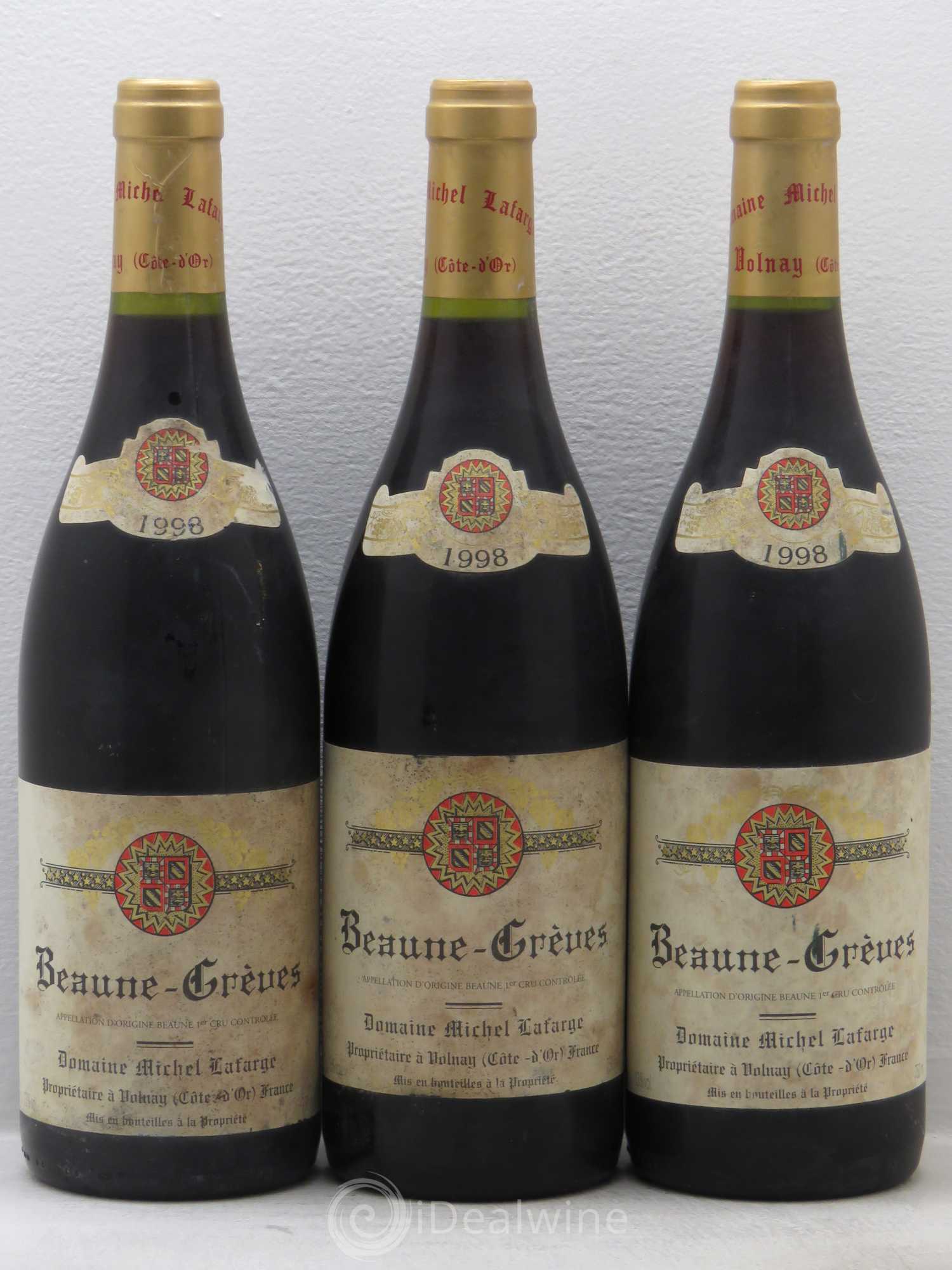 Beaune 1er Cru Grèves Lafarge (Domaine) 1998 - Lot de 3 bouteilles - 0