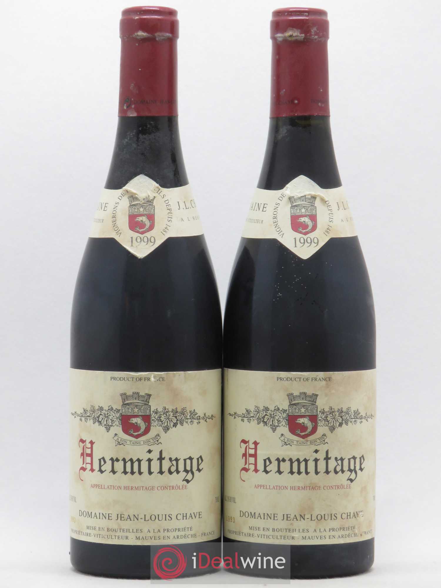 Hermitage Jean-Louis Chave 1999 - Lot de 2 bouteilles - 0