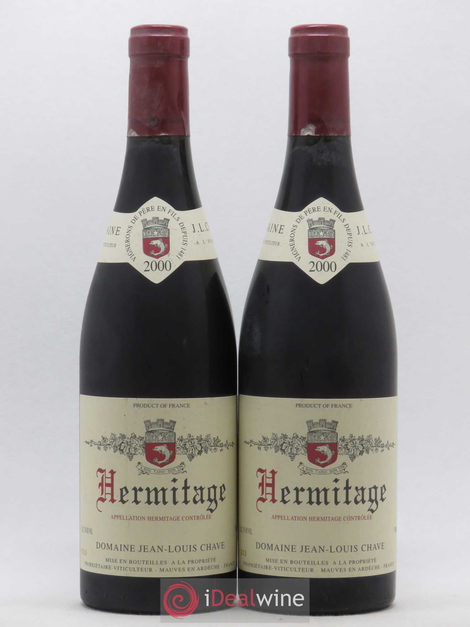 Hermitage Jean-Louis Chave 2000 - Lot de 2 bouteilles - 0