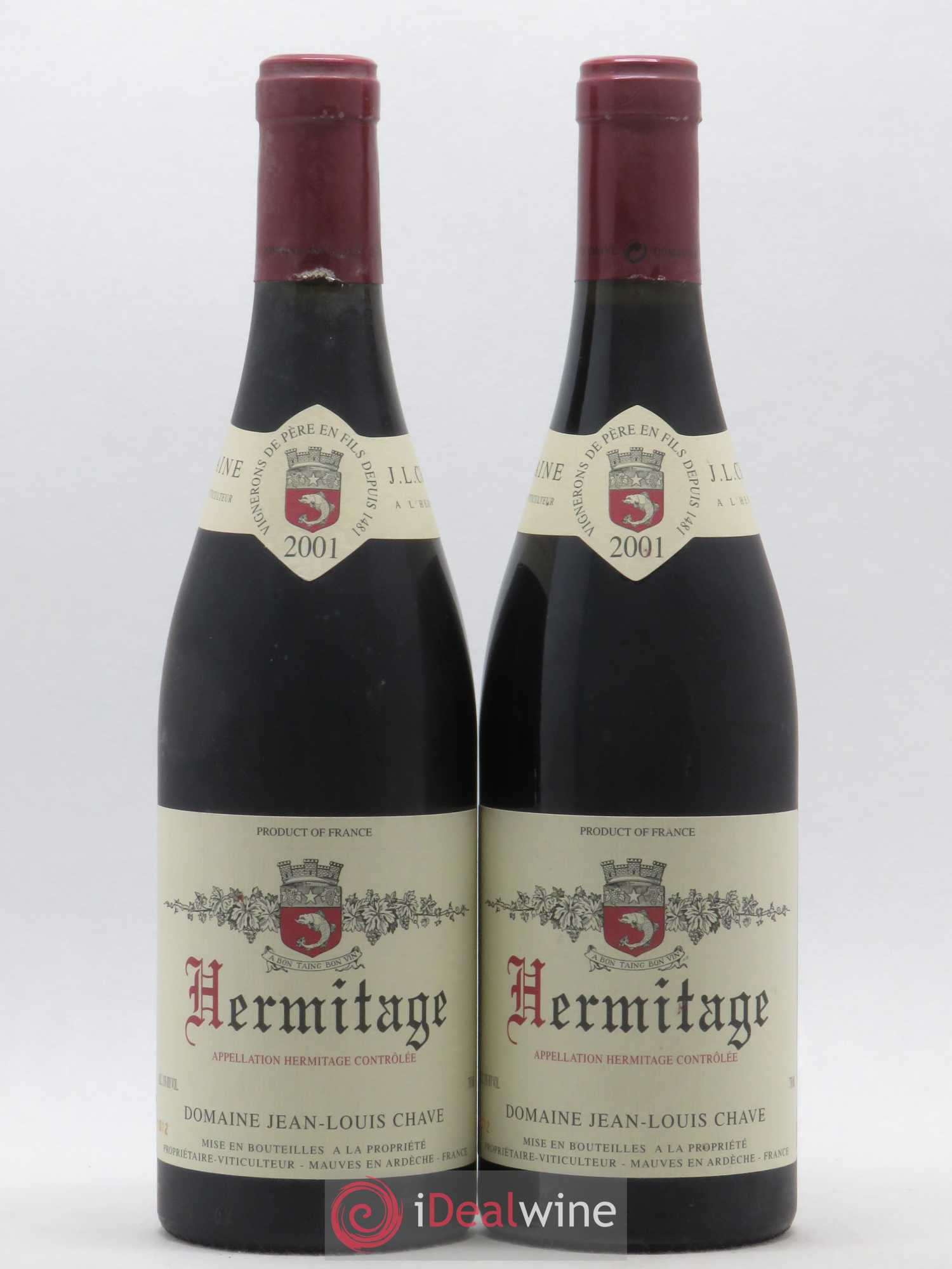 Hermitage Jean-Louis Chave 2001 - Lot de 2 bouteilles - 0