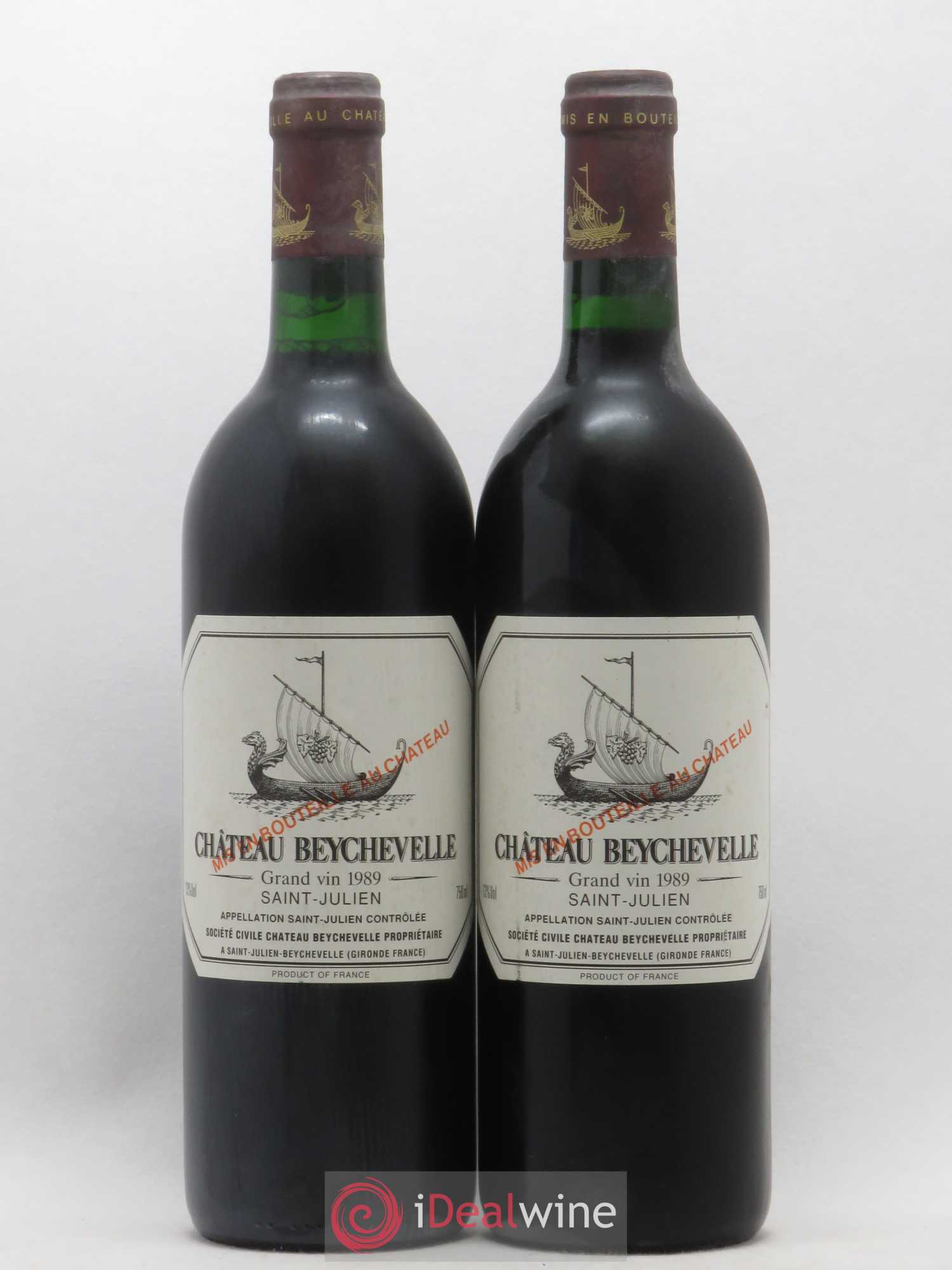 Château Beychevelle 4ème Grand Cru Classé 1989 - Lot de 2 bouteilles - 0
