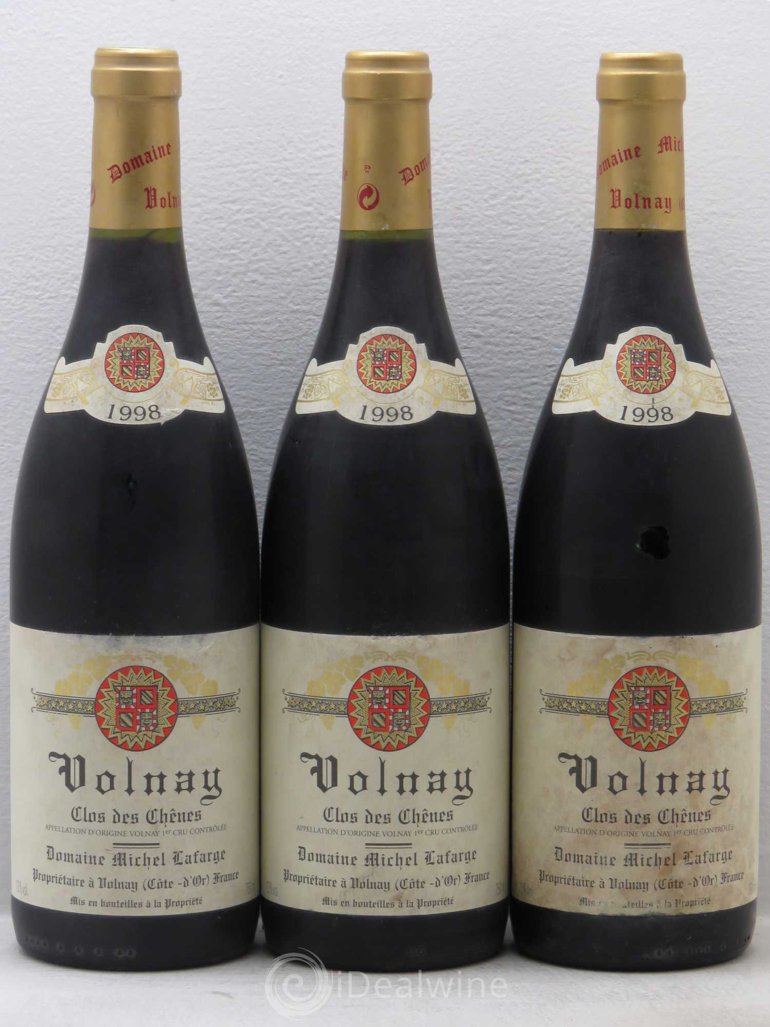 Volnay 1er Cru Clos des Chênes Lafarge (Domaine) 1998 - Lot de 3 bouteilles - 0