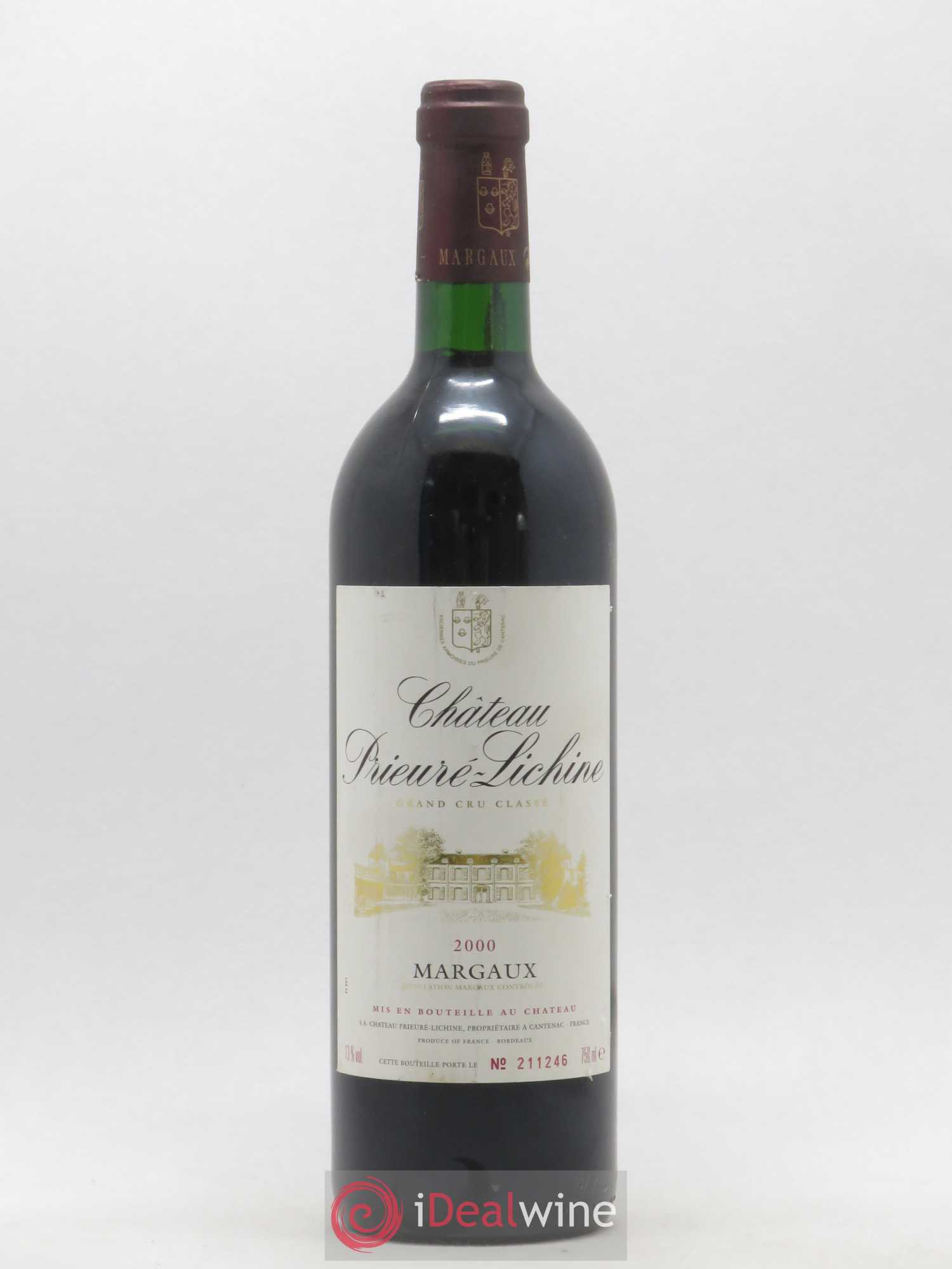 Château Prieuré Lichine 4ème Grand Cru Classé 2000 - Lot de 1 bouteille - 0