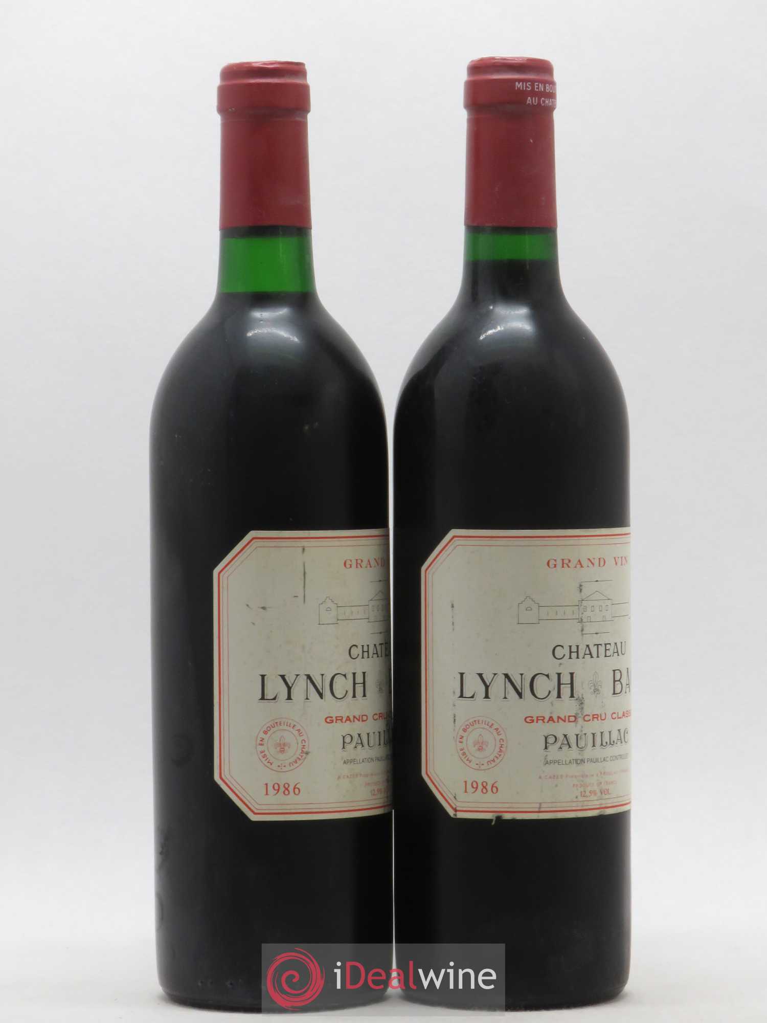 Château Lynch Bages 5ème Grand Cru Classé 1986 - Lot de 2 bouteilles - 1