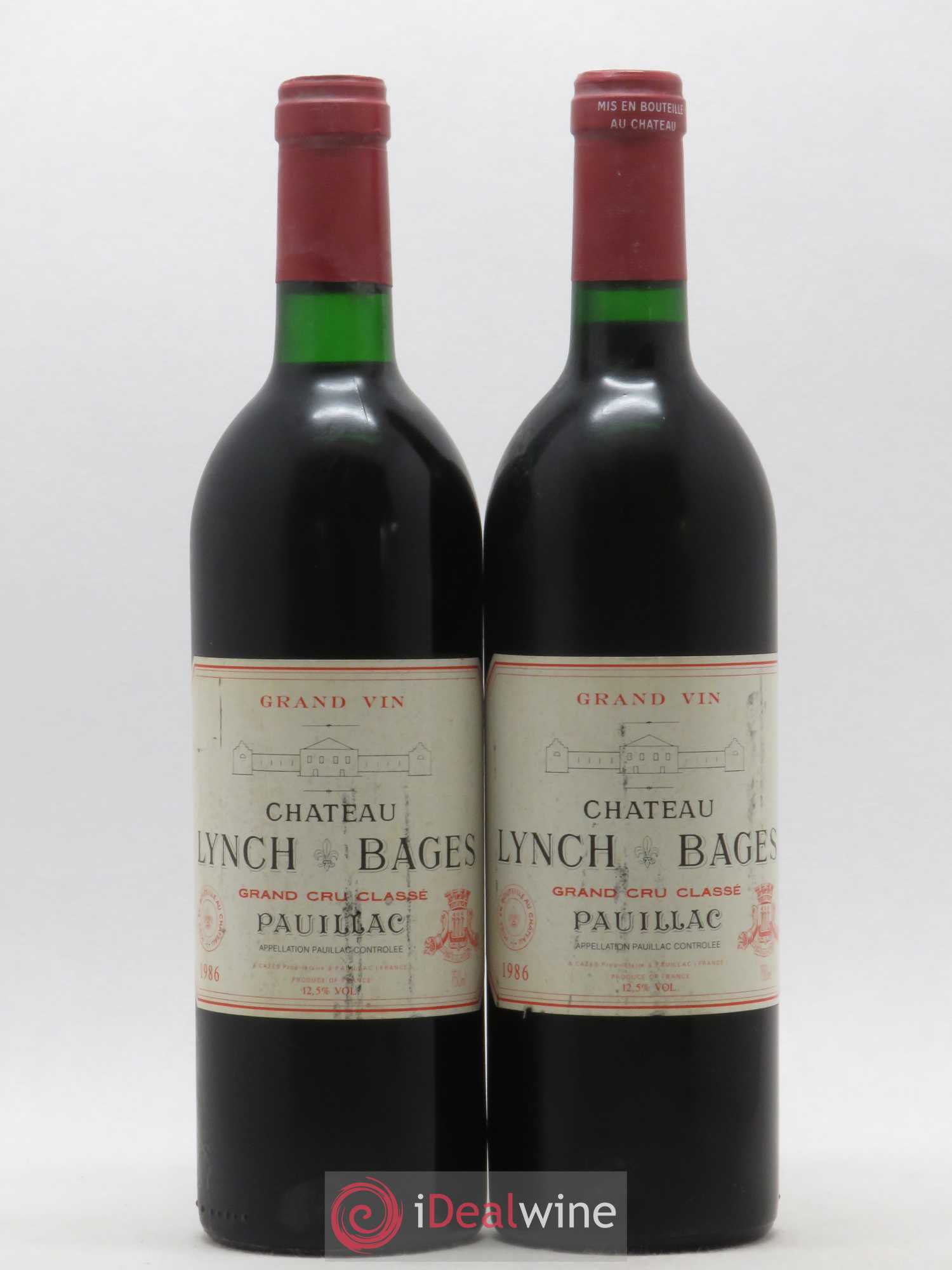 Château Lynch Bages 5ème Grand Cru Classé 1986 - Lot de 2 bouteilles - 0