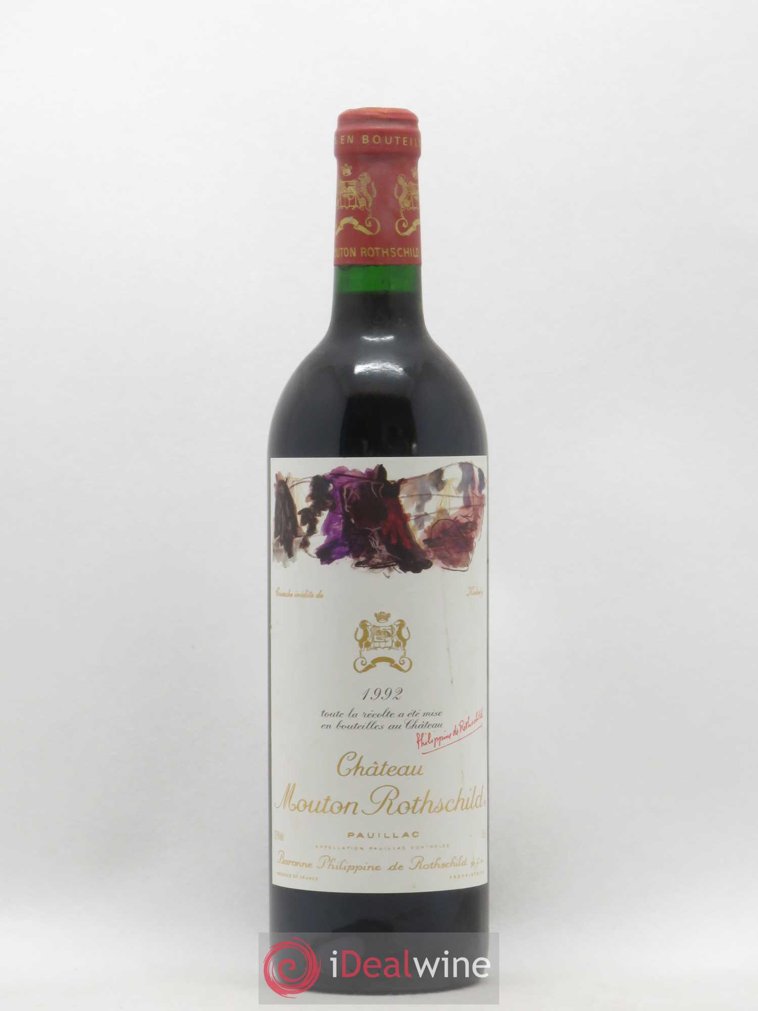 Château Mouton Rothschild 1er Grand Cru Classé 1992 - Lot de 1 bouteille - 0