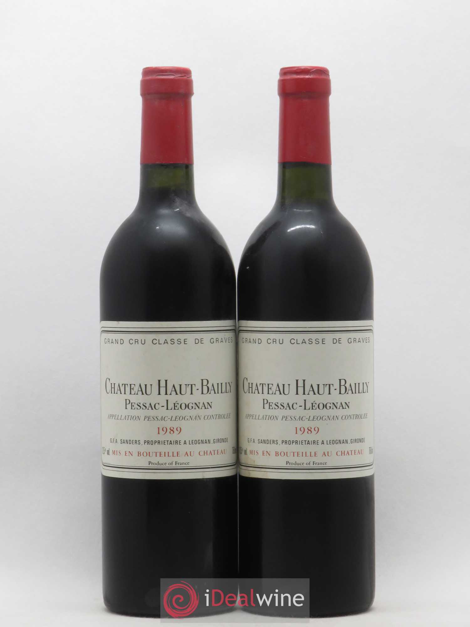 Château Haut-Bailly Cru Classé de Graves 1989 - Lot de 2 bouteilles - 0