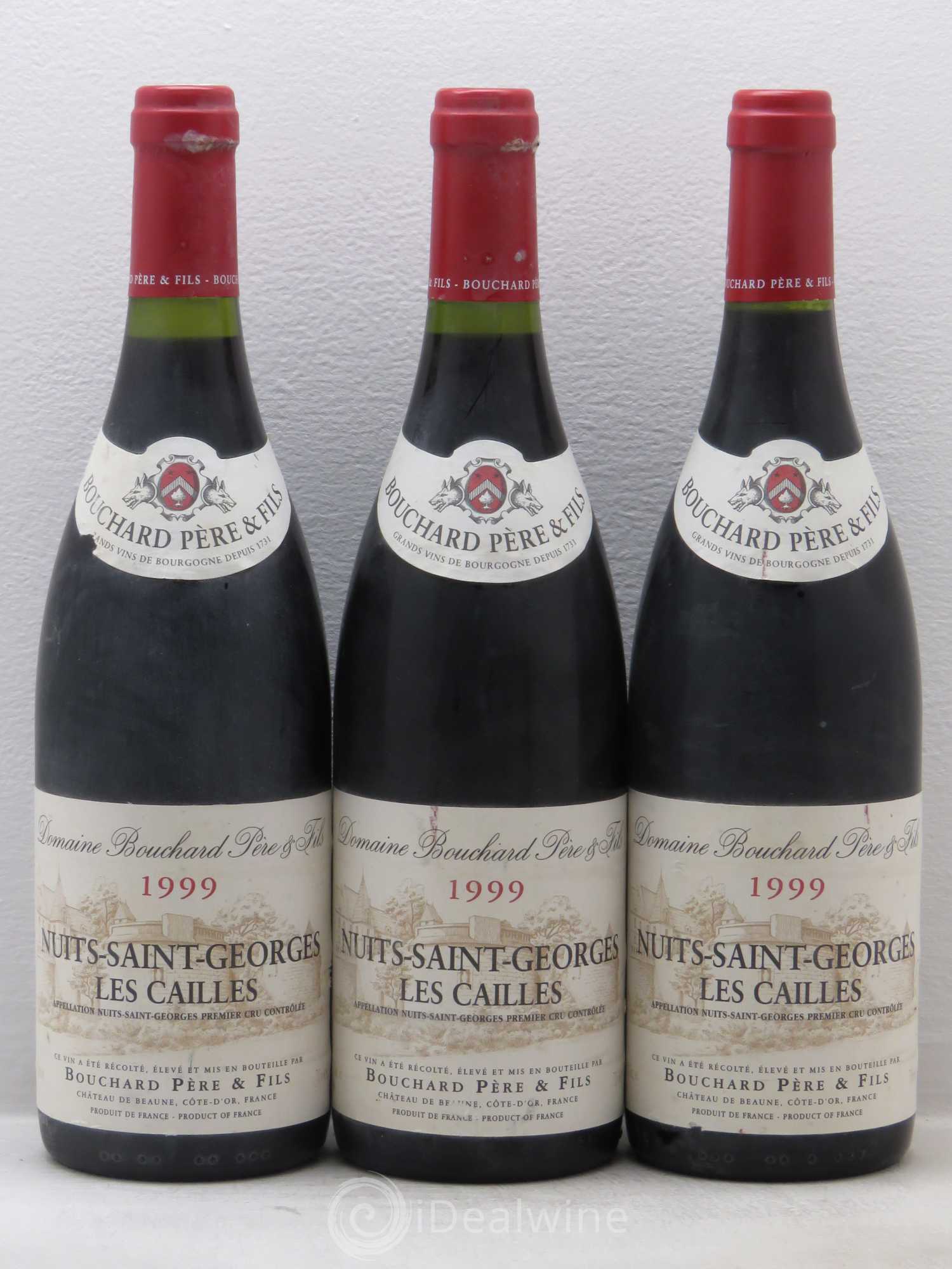 Nuits-Saint-Georges 1er Cru Les Cailles Bouchard Père & Fils 1999 - Lot de 3 bouteilles - 0