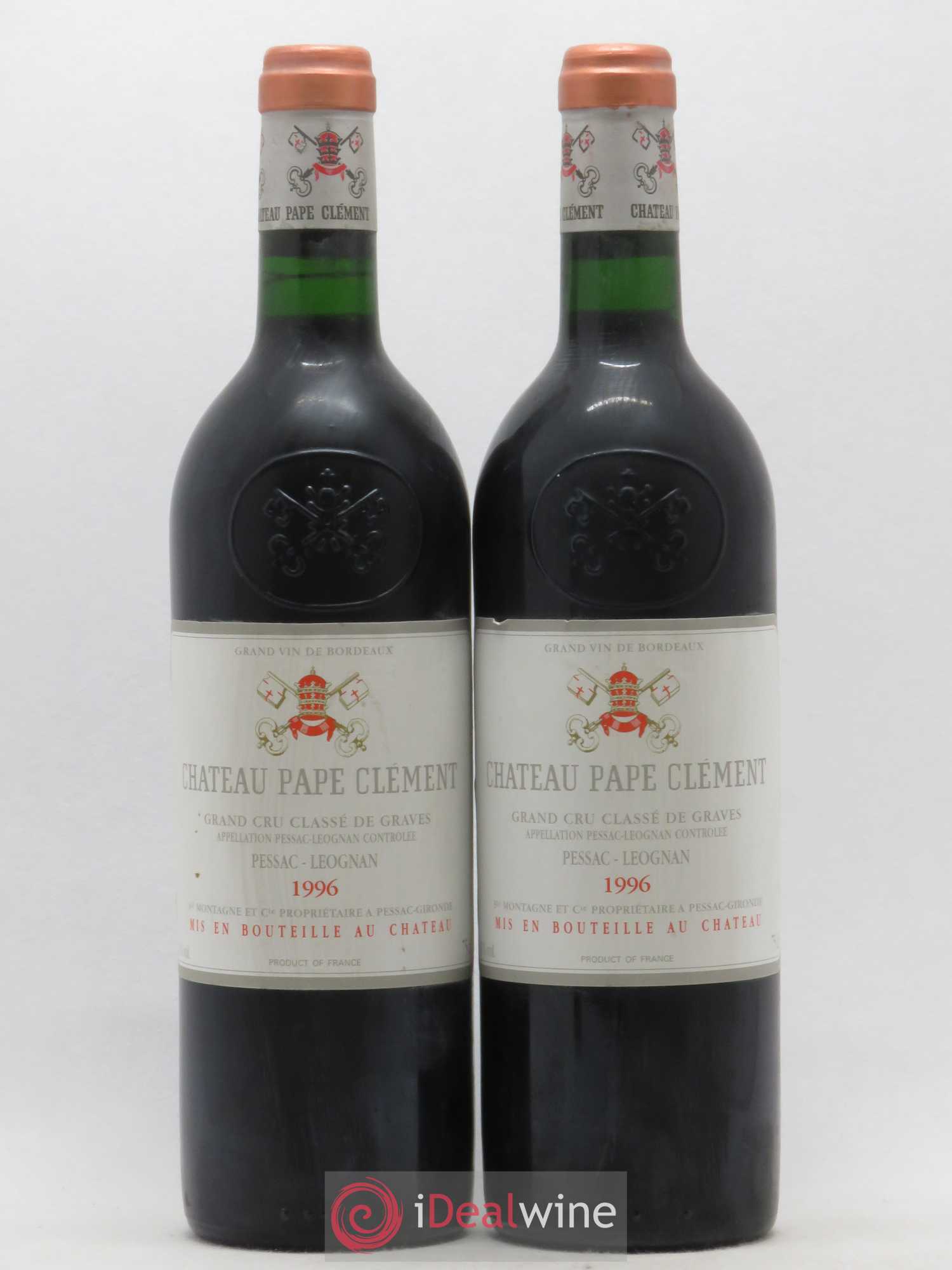 Château Pape Clément Cru Classé de Graves 1996 - Lot de 2 bouteilles - 0