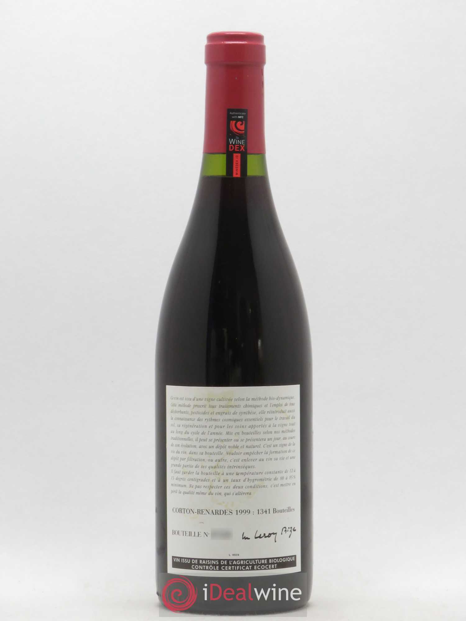 Corton Grand Cru Les Renardes Leroy (Domaine) 1999 - Lotto di 1 bottiglia - 1