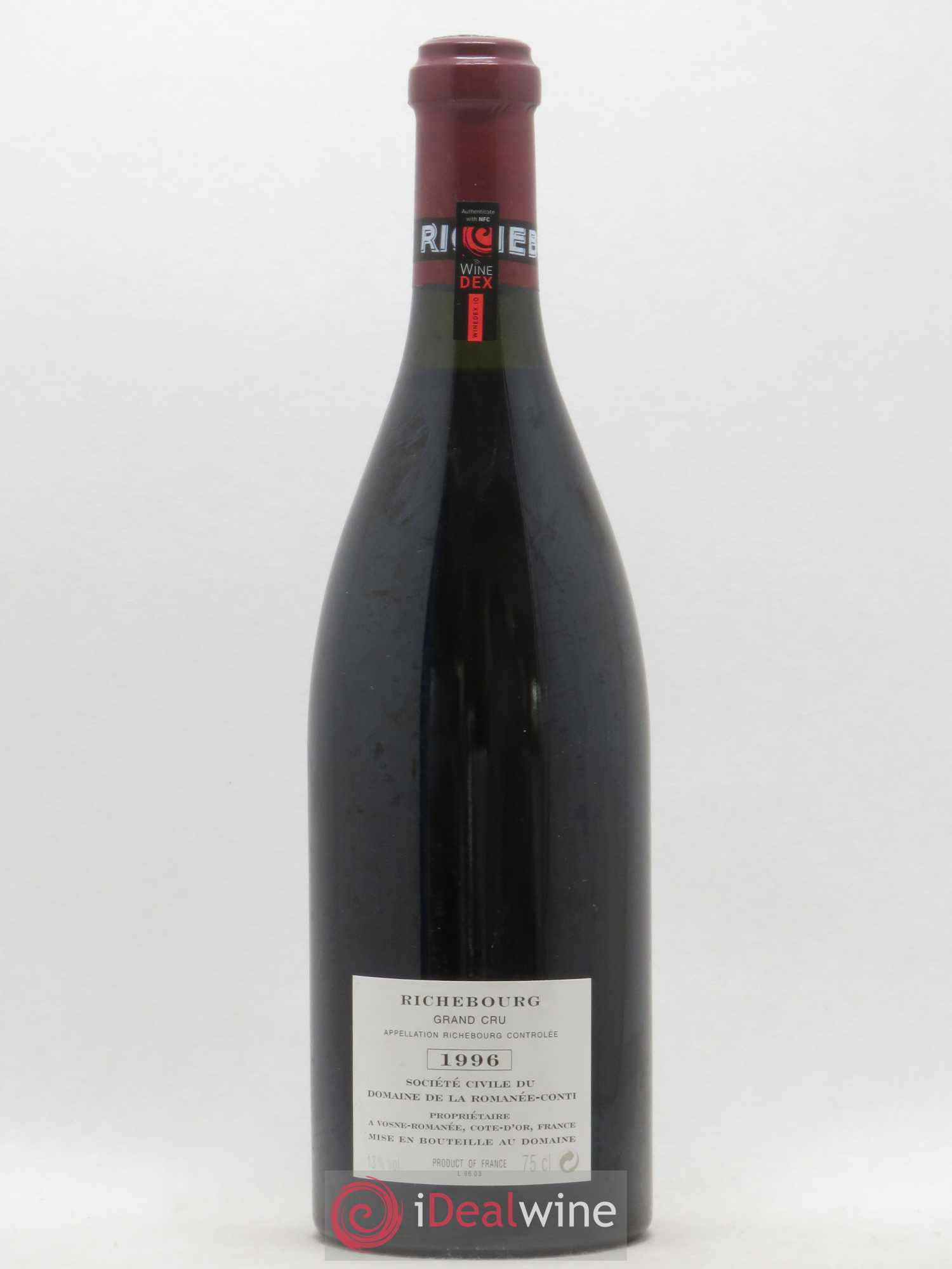 Richebourg Grand Cru Domaine de la Romanée-Conti 1996 - Lot de 1 bouteille - 1