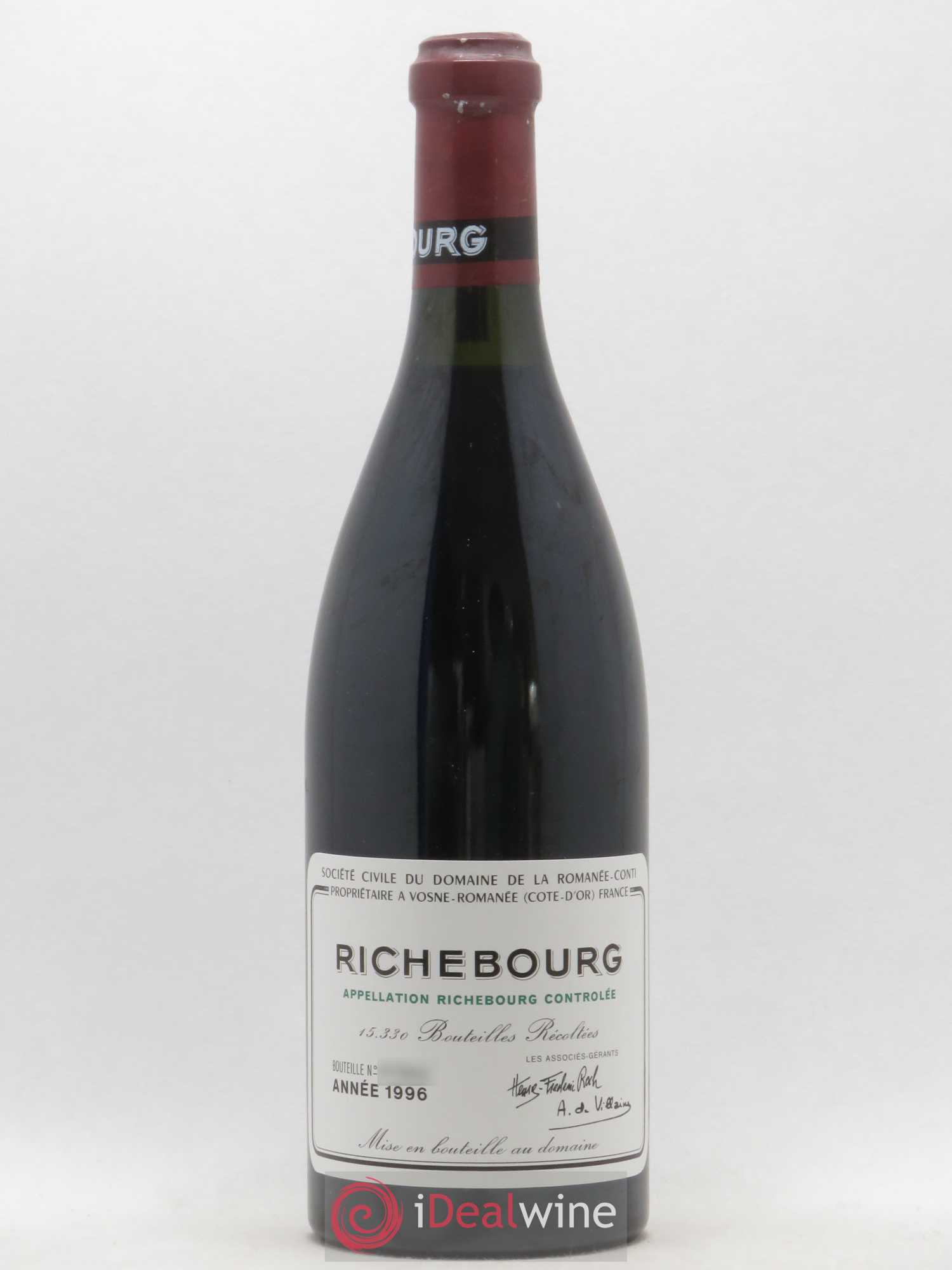Richebourg Grand Cru Domaine de la Romanée-Conti 1996 - Lot de 1 bouteille - 0