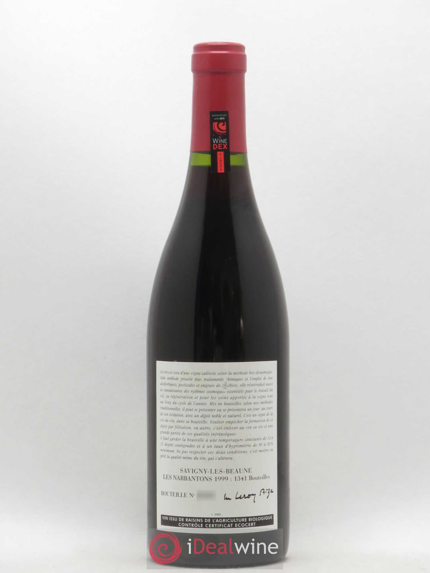 Savigny-lès-Beaune 1er Cru Les Narbantons Leroy (Domaine) 1999 - Lot de 1 bouteille - 1