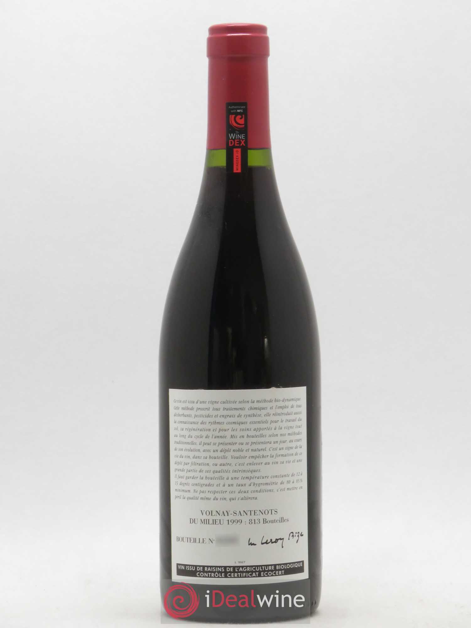 Volnay 1er Cru Santenots du Milieu Leroy (Domaine) 1999 - Lot de 1 bouteille - 1