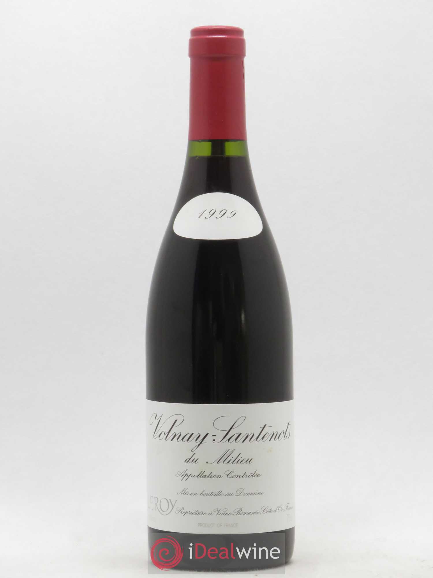 Volnay 1er Cru Santenots du Milieu Leroy (Domaine) 1999 - Lot de 1 bouteille - 0