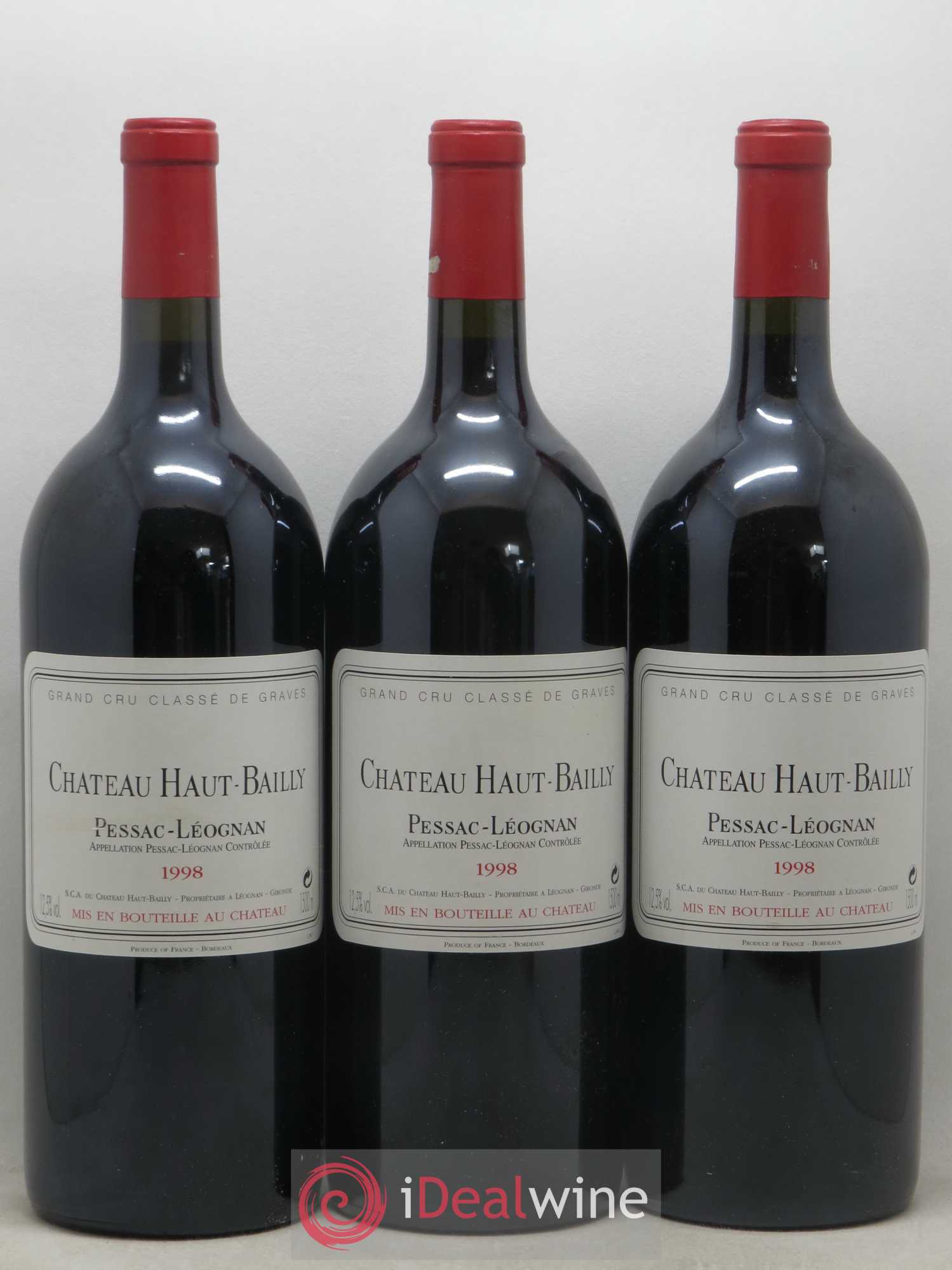 Château Haut-Bailly Cru Classé de Graves 1998 - Lot de 3 magnums - 0