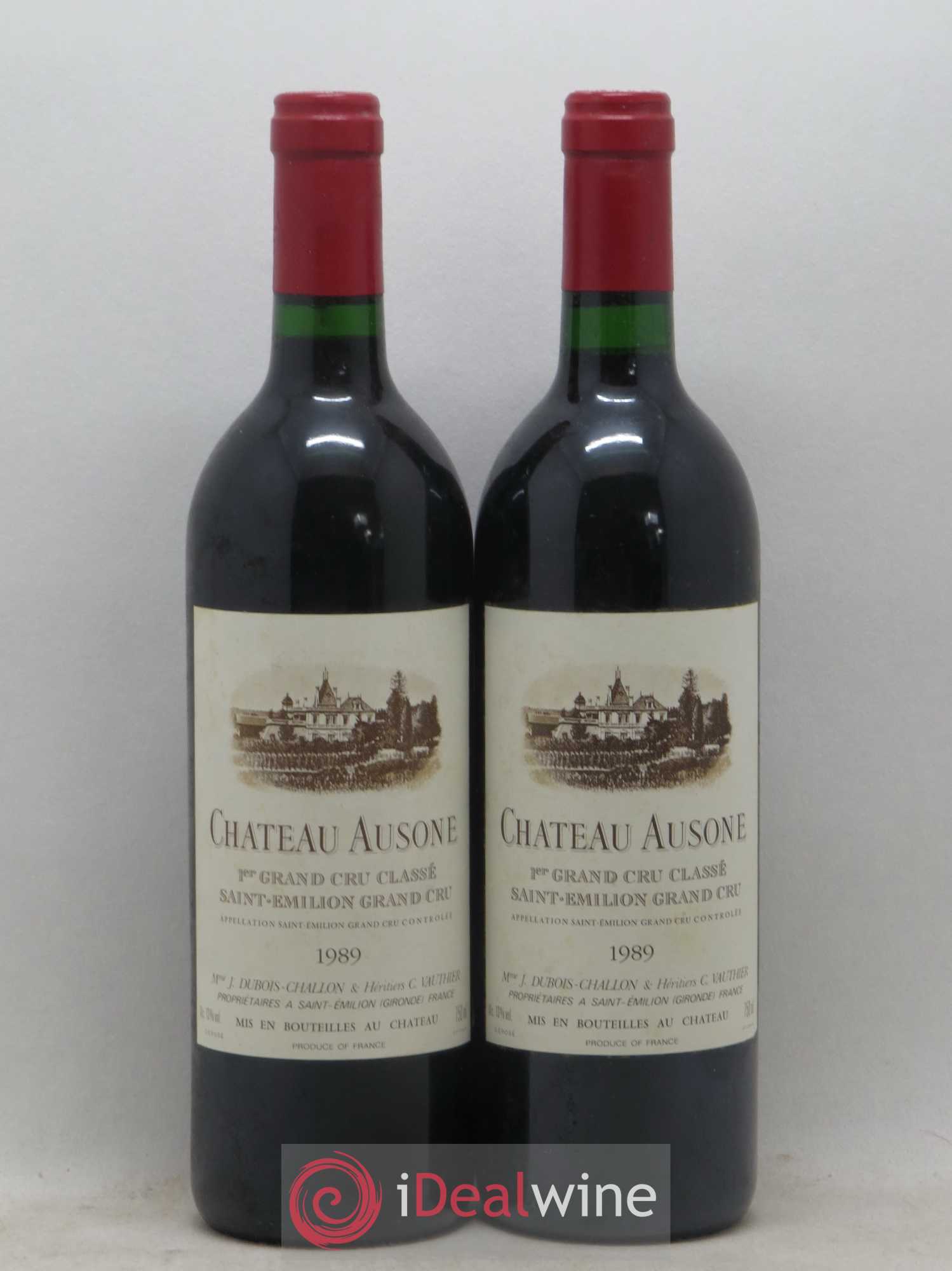 Château Ausone 1er Grand Cru Classé A 1989 - Lot de 2 bouteilles - 0