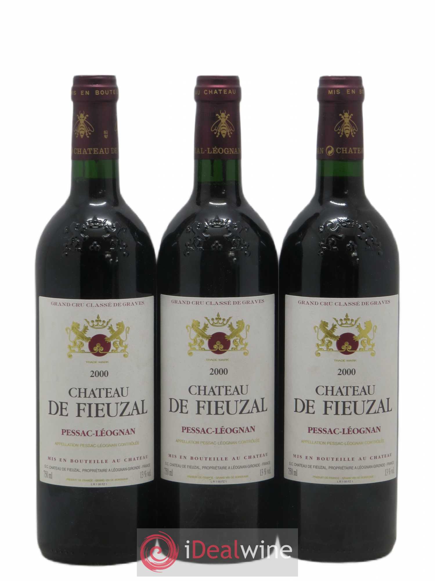 Château de Fieuzal Cru Classé de Graves 2000 - Lot de 3 bouteilles - 0