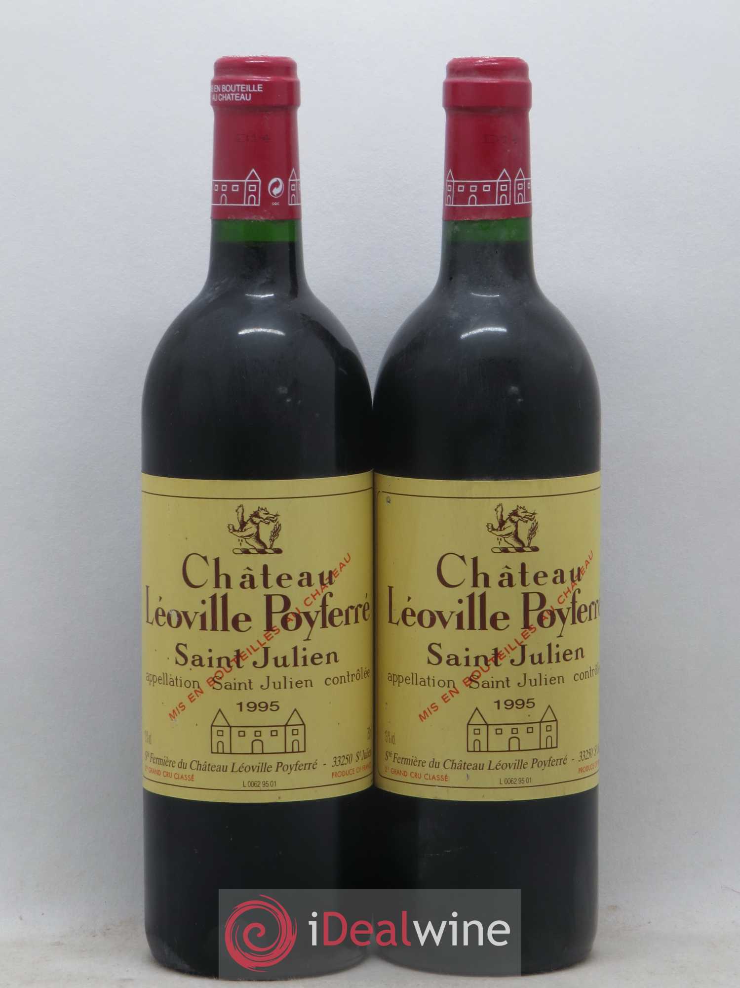 Château Léoville Poyferré 2ème Grand Cru Classé 1995 - Lot de 2 bouteilles - 0