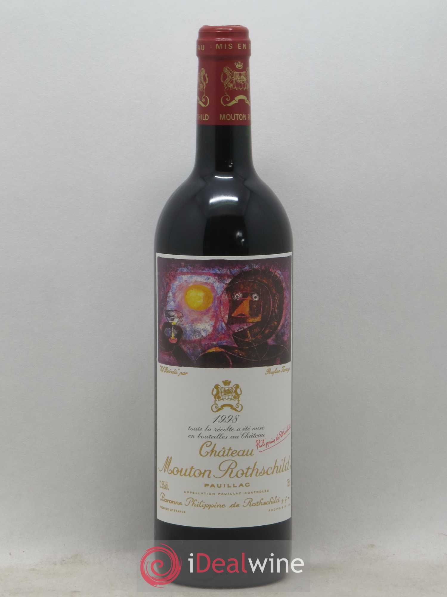 Château Mouton Rothschild 1er Grand Cru Classé 1998 - Lot de 1 bouteille - 0