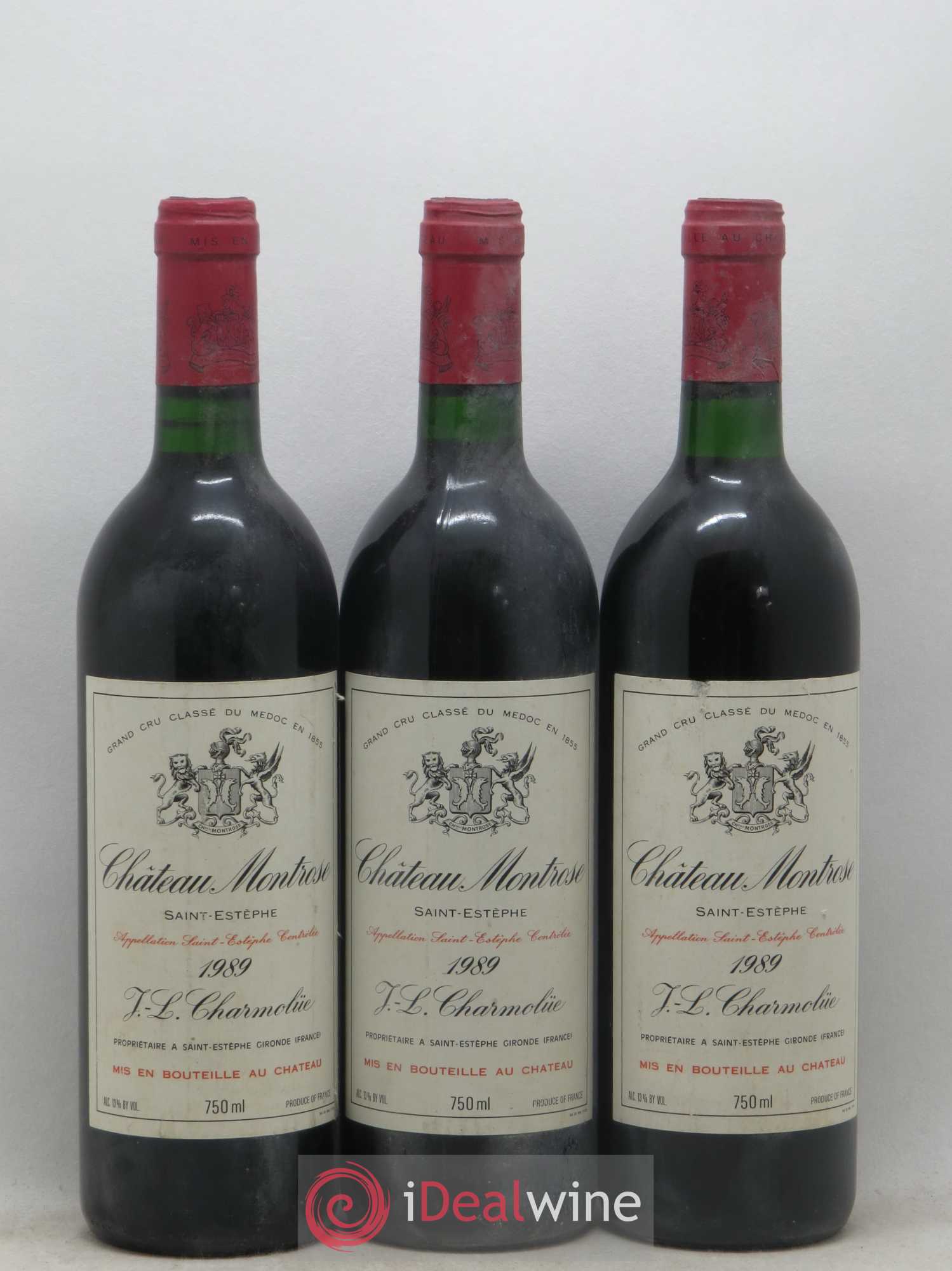 Château Montrose 2ème Grand Cru Classé 1989 - Lot de 3 bouteilles - 0