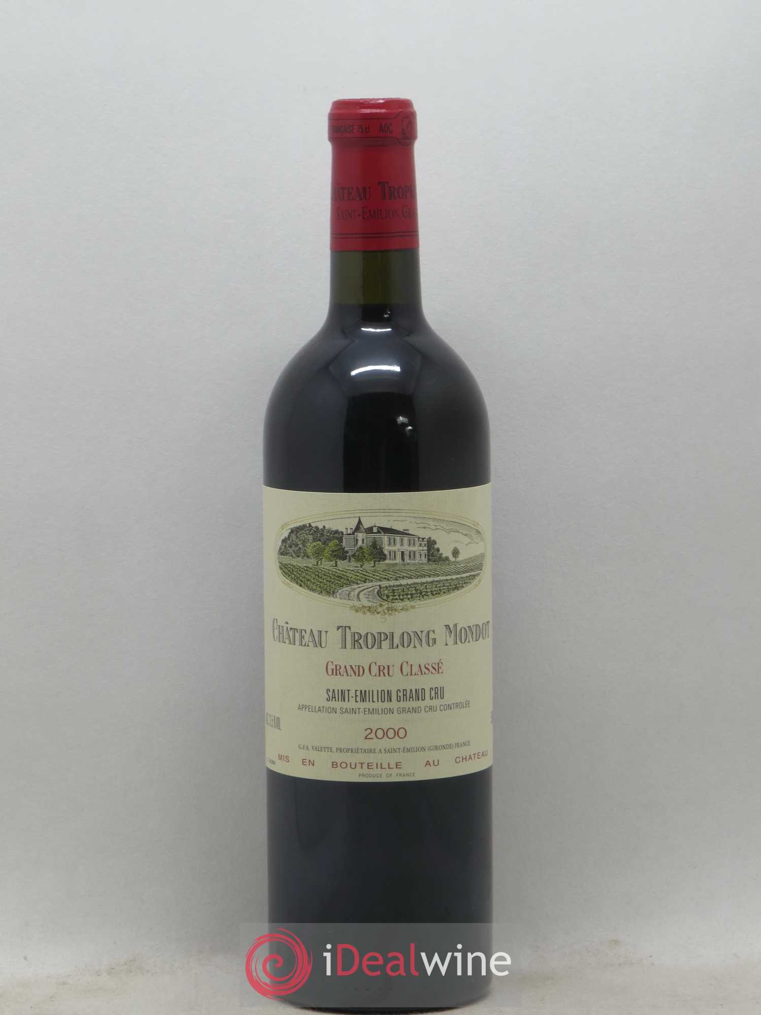 Château Troplong Mondot 1er Grand Cru Classé B 2000 - Lot de 1 bouteille - 0