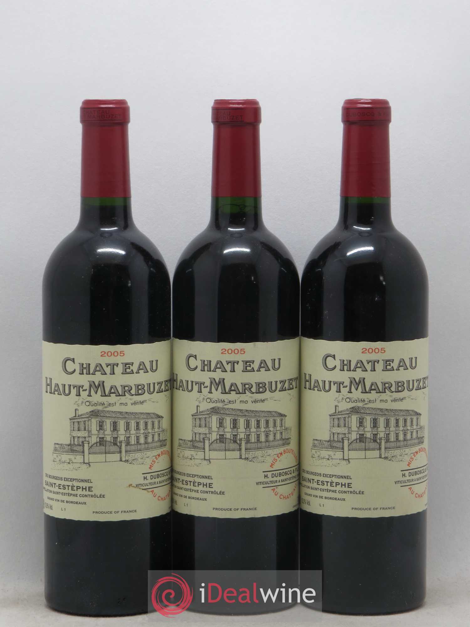 Château Haut Marbuzet 2005 - Lot de 3 bouteilles - 0