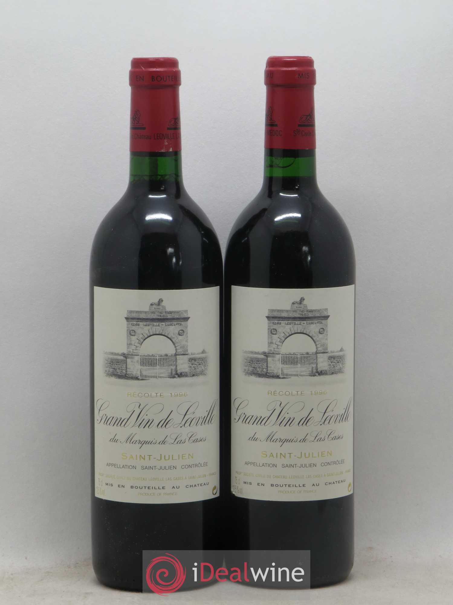 Château Léoville Las Cases 2ème Grand Cru Classé 1996 - Lot de 2 bouteilles - 0