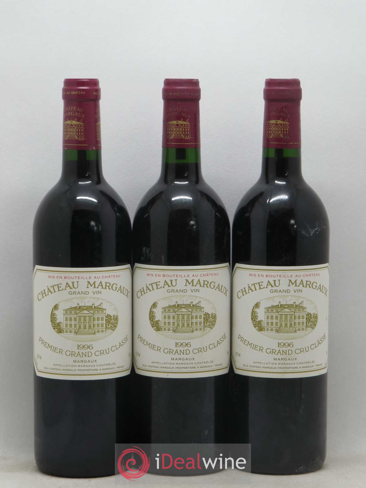 Château Margaux 1er Grand Cru Classé 1996 - Lot de 3 bouteilles - 0