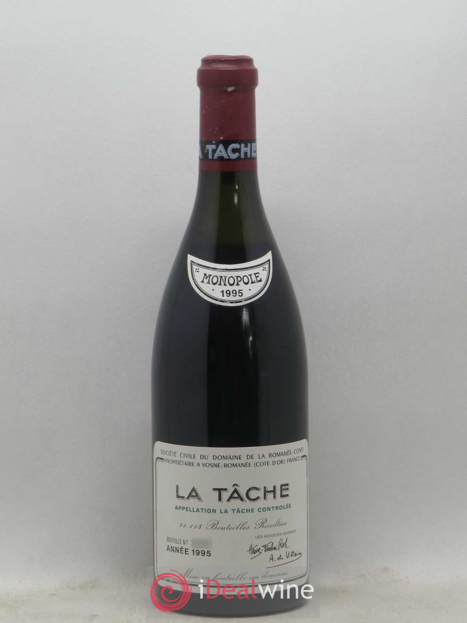 La Tâche Grand Cru Domaine de la Romanée-Conti 1995 - Lot de 1 bouteille - 0