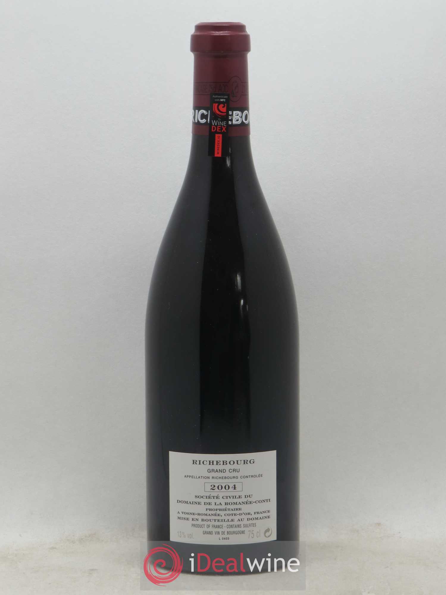 Richebourg Grand Cru Domaine de la Romanée-Conti 2004 - Lot de 1 bouteille - 1