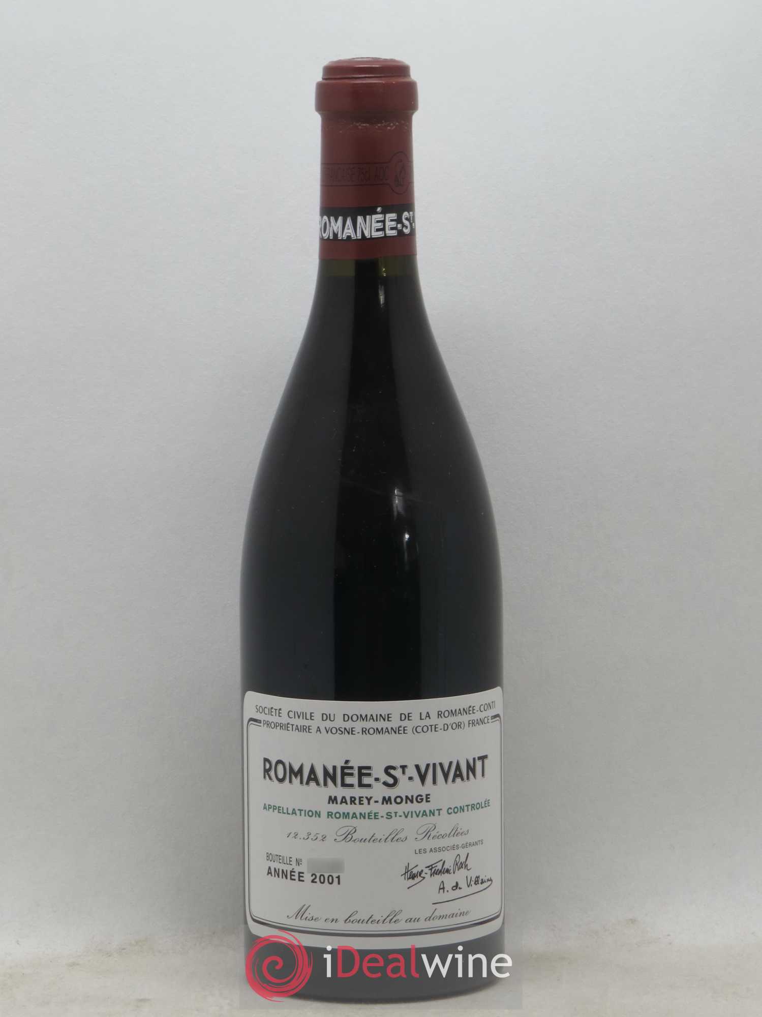 Romanée-Saint-Vivant Grand Cru Domaine de la Romanée-Conti 2001 - Lot de 1 bouteille - 0