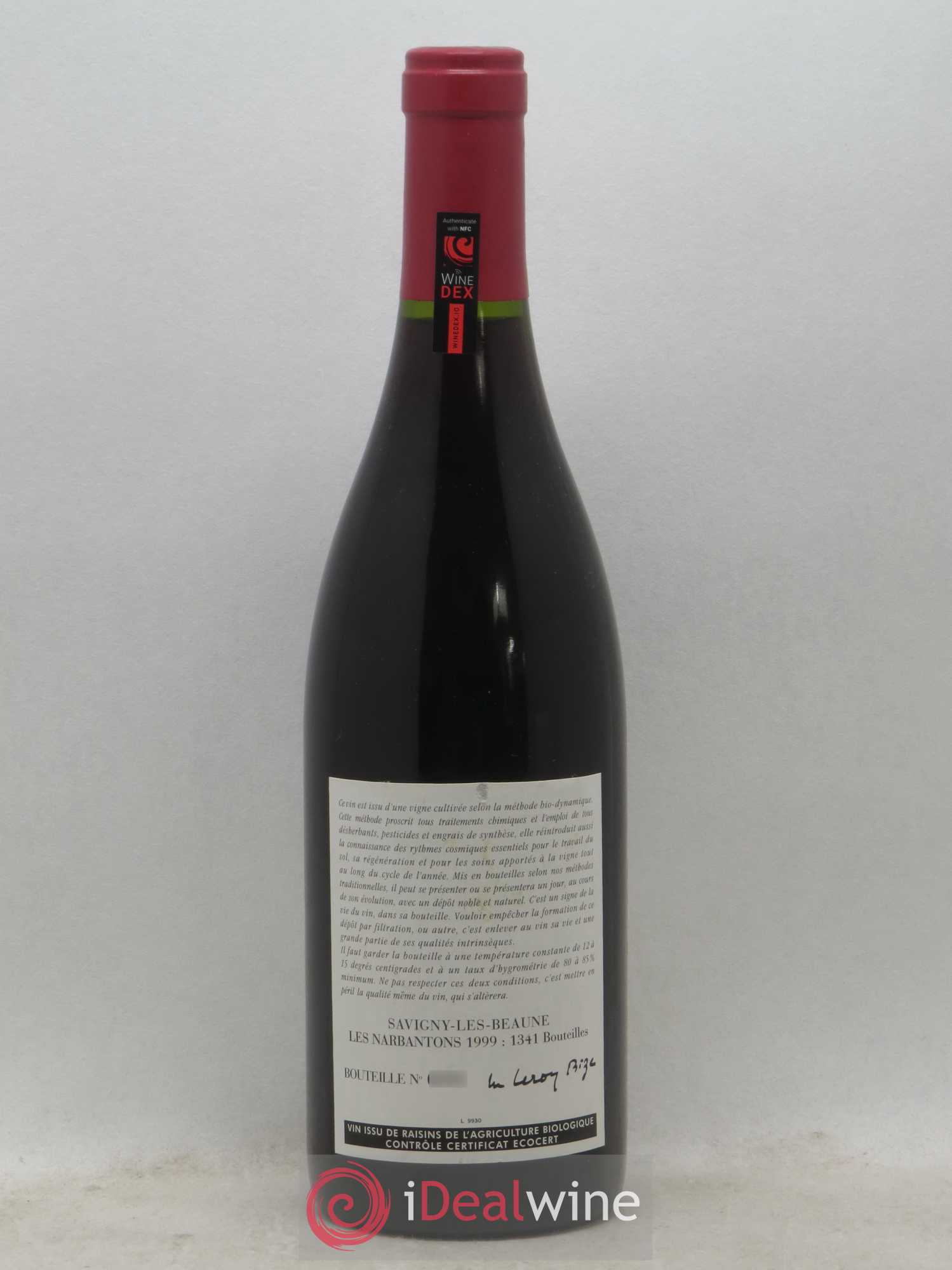 Savigny-lès-Beaune 1er Cru Les Narbantons Leroy (Domaine) 1999 - Lot de 1 bouteille - 1