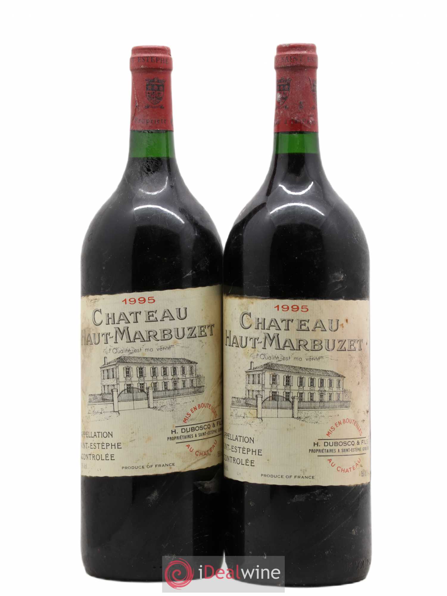 Château Haut Marbuzet 1995 - Lot de 2 magnums - 0