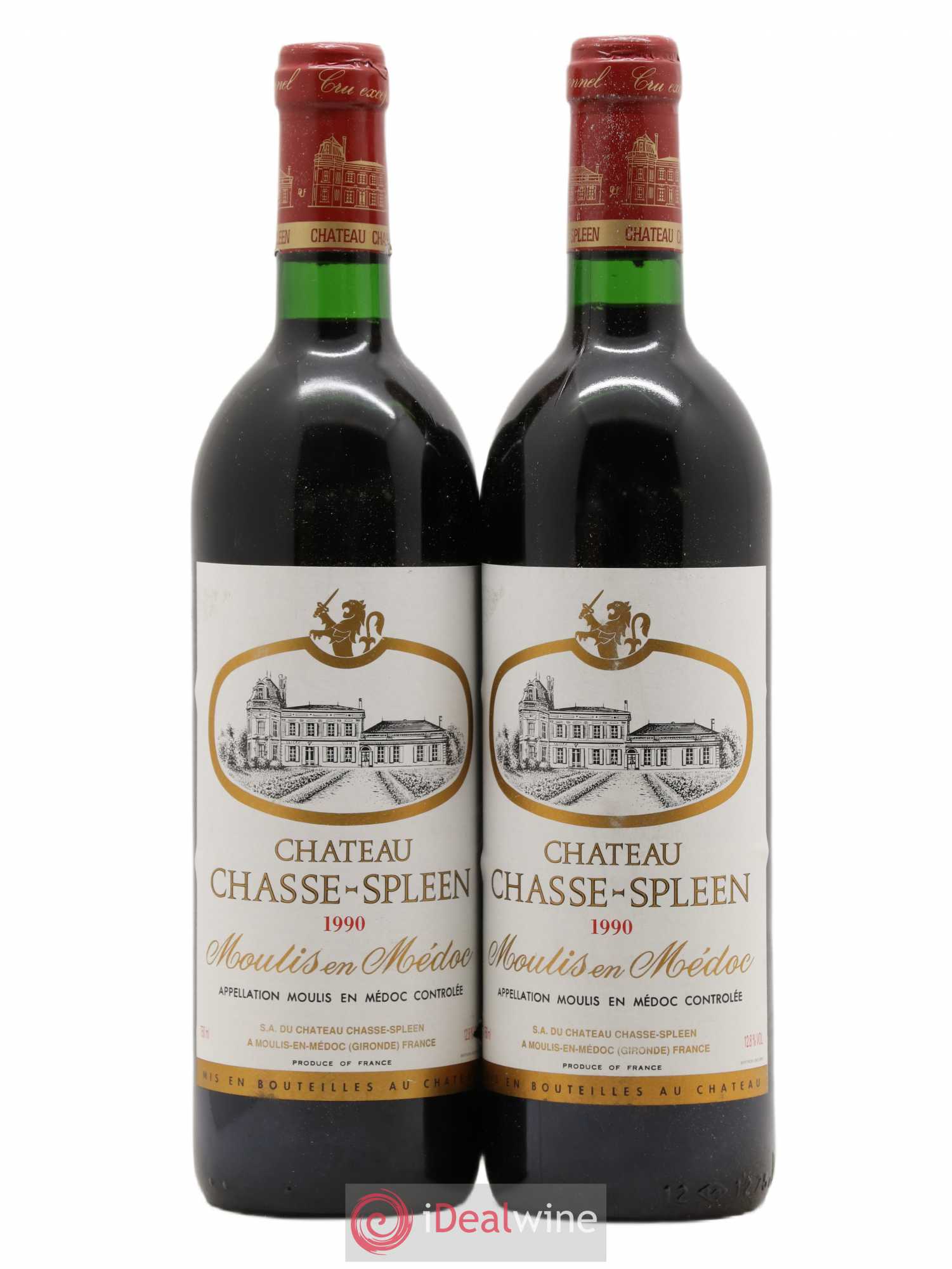 Château Chasse Spleen 1990 - Lot de 2 bouteilles - 0