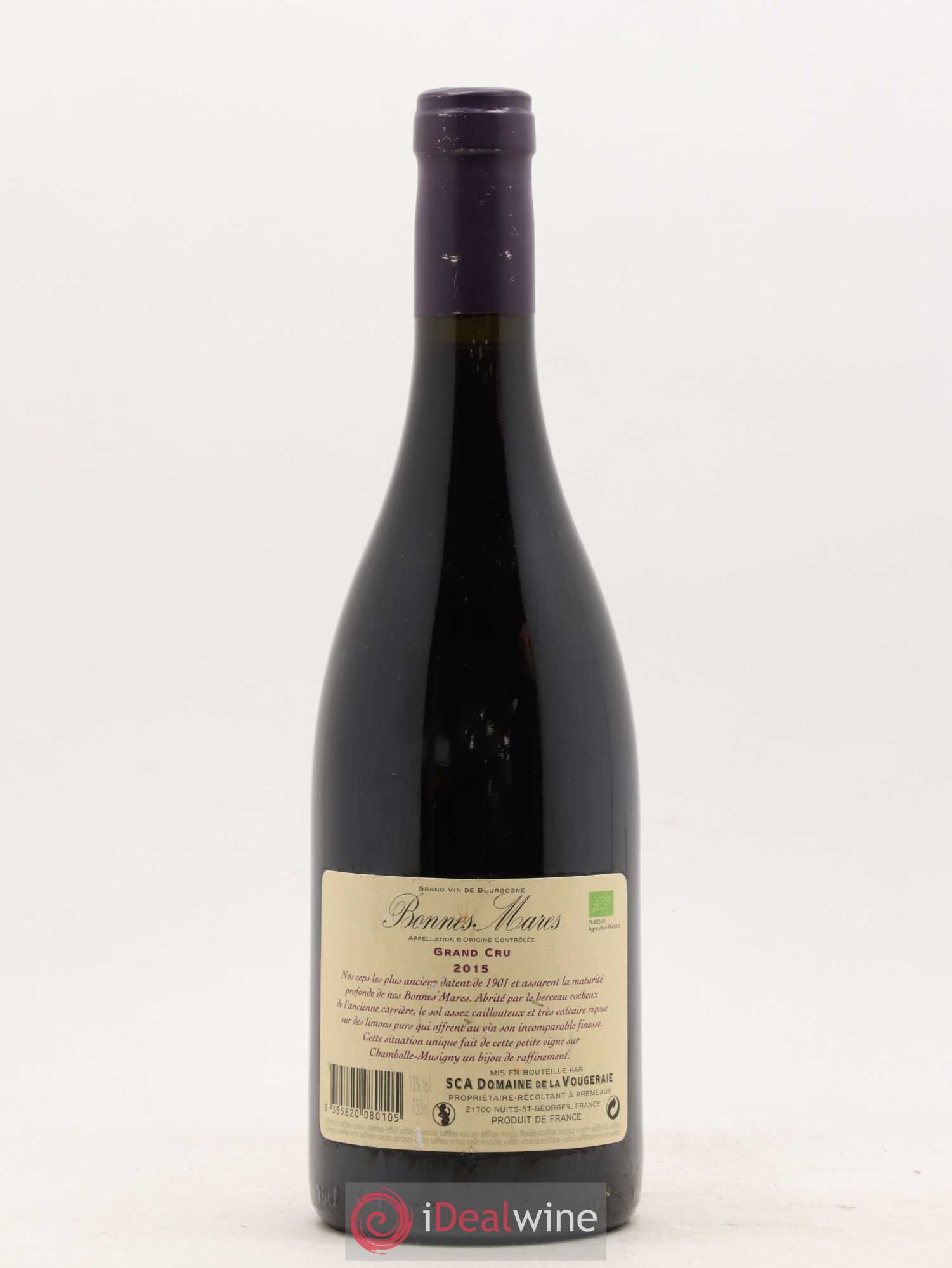 Bonnes-Mares Grand Cru La Vougeraie 2015 - Lot de 1 bouteille - 1