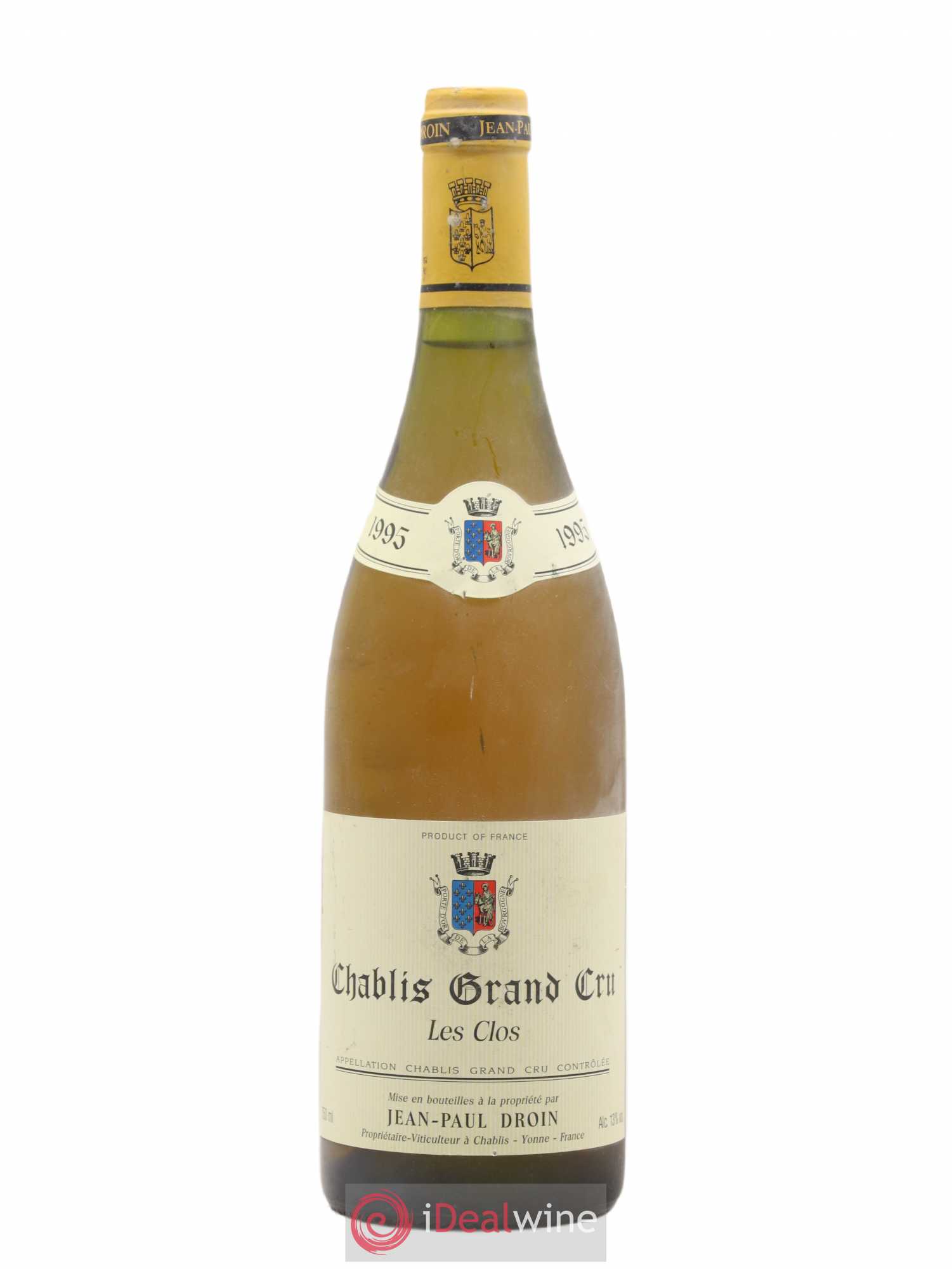 Chablis Grand Cru Les Clos Jean-Paul & Benoît Droin (Domaine) 1995 - Lot de 1 bouteille - 0