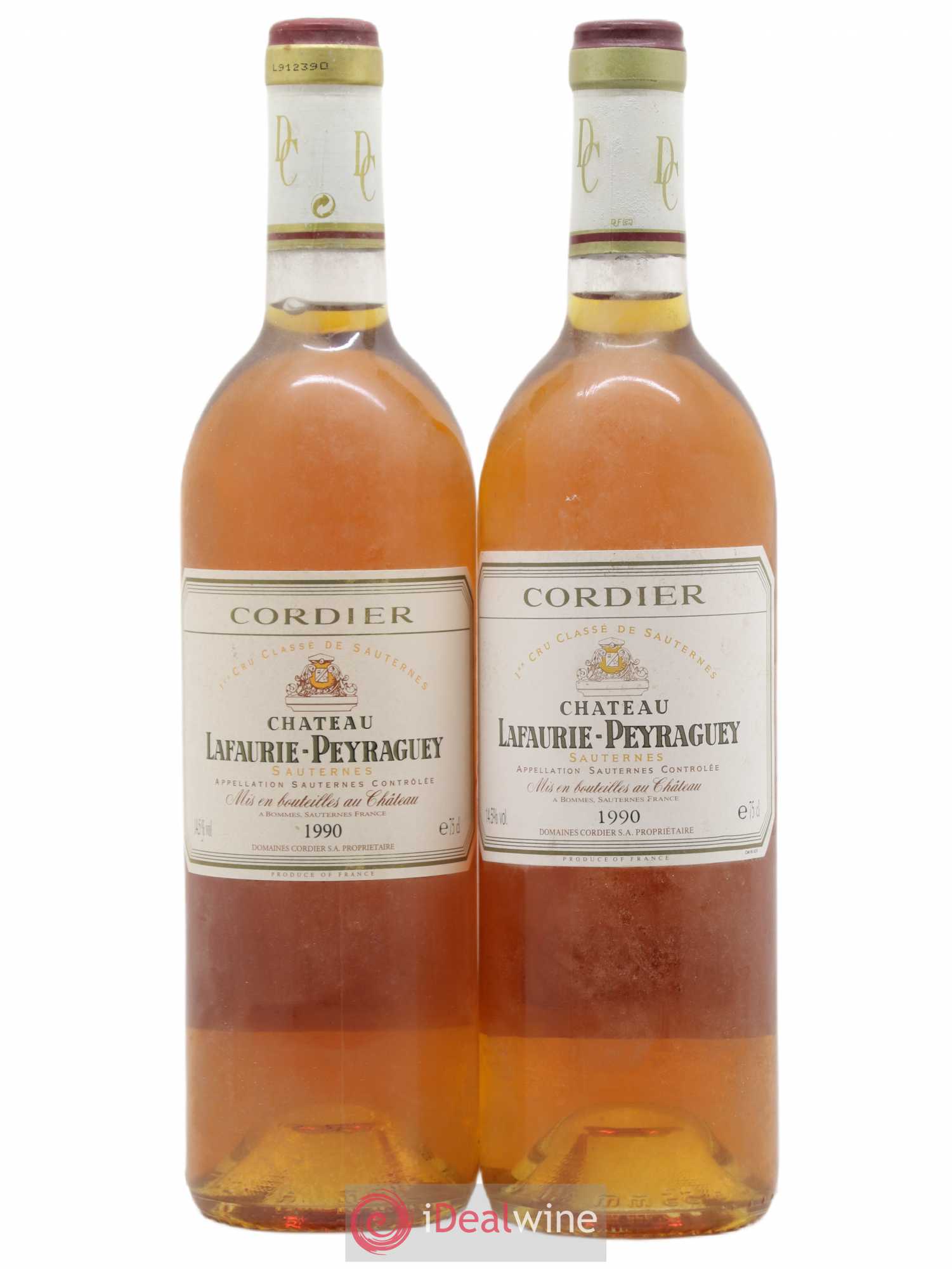 Château Lafaurie-Peyraguey 1er Grand Cru Classé 1990 - Lotto di 2 bottiglie - 0