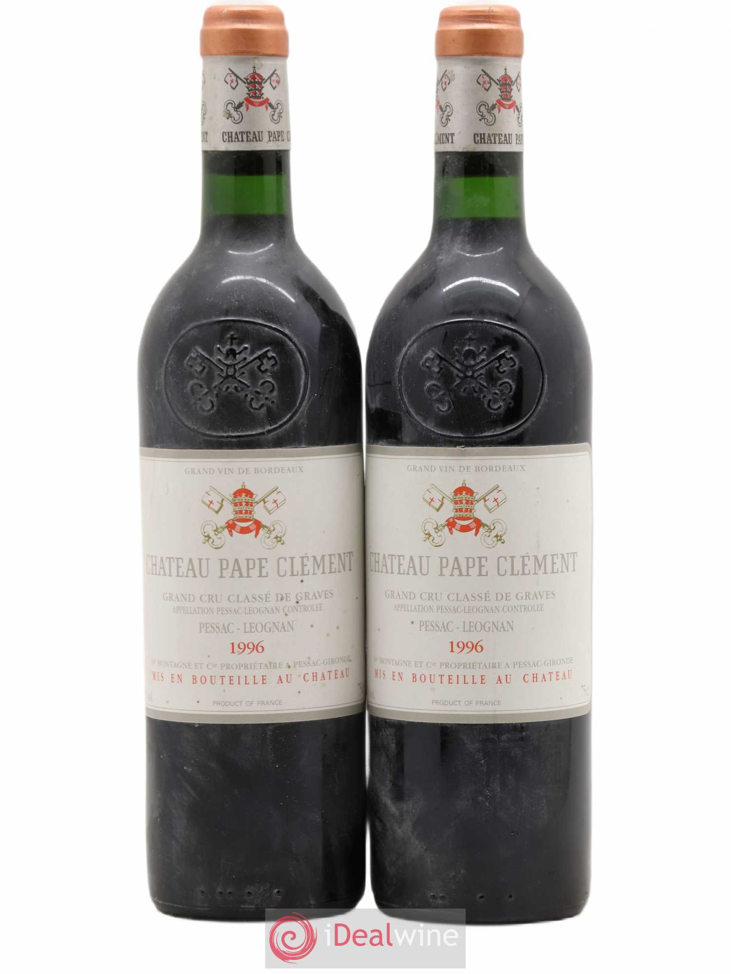 Château Pape Clément Cru Classé de Graves 1996 - Lot de 2 bouteilles - 0