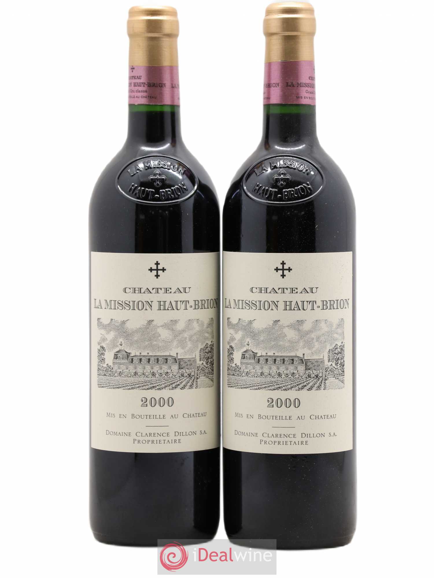 Château la Mission Haut-Brion Cru Classé de Graves 2000 - Lot de 2 bouteilles - 0